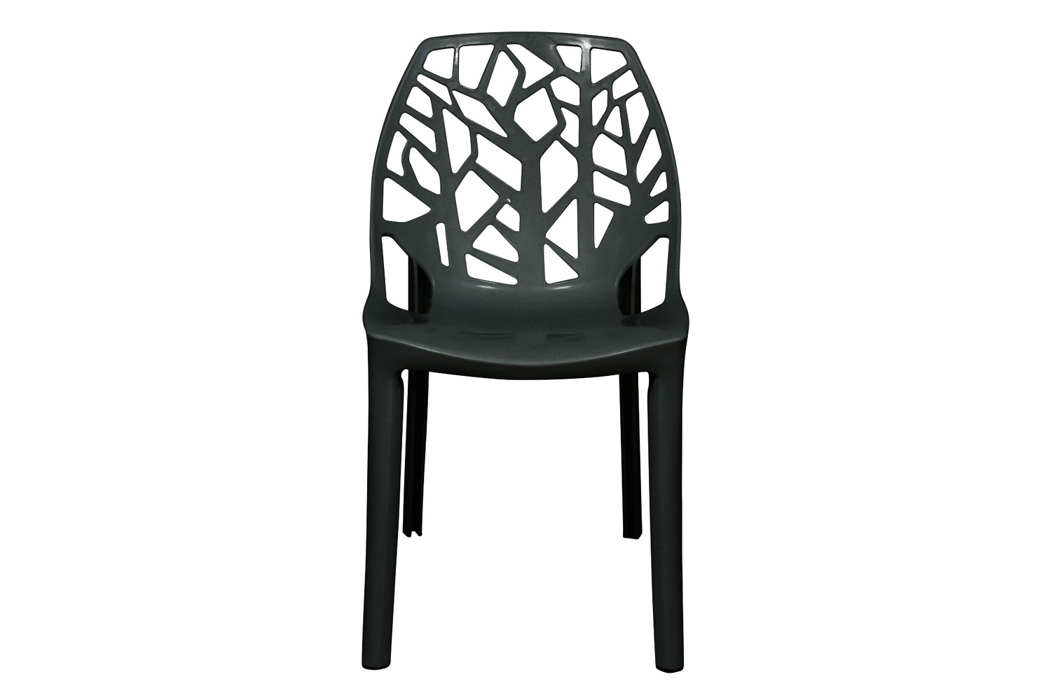 LeisureMod Cornelia Modern Dining Side Chair - Solid/Black