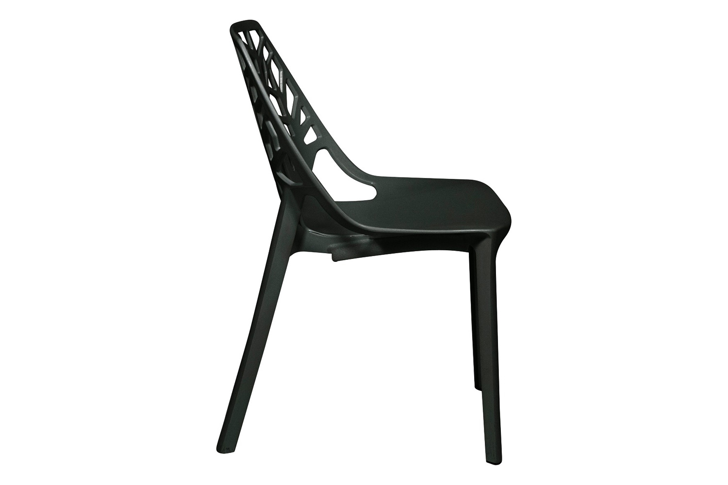 LeisureMod Cornelia Modern Dining Side Chair - Solid/Black