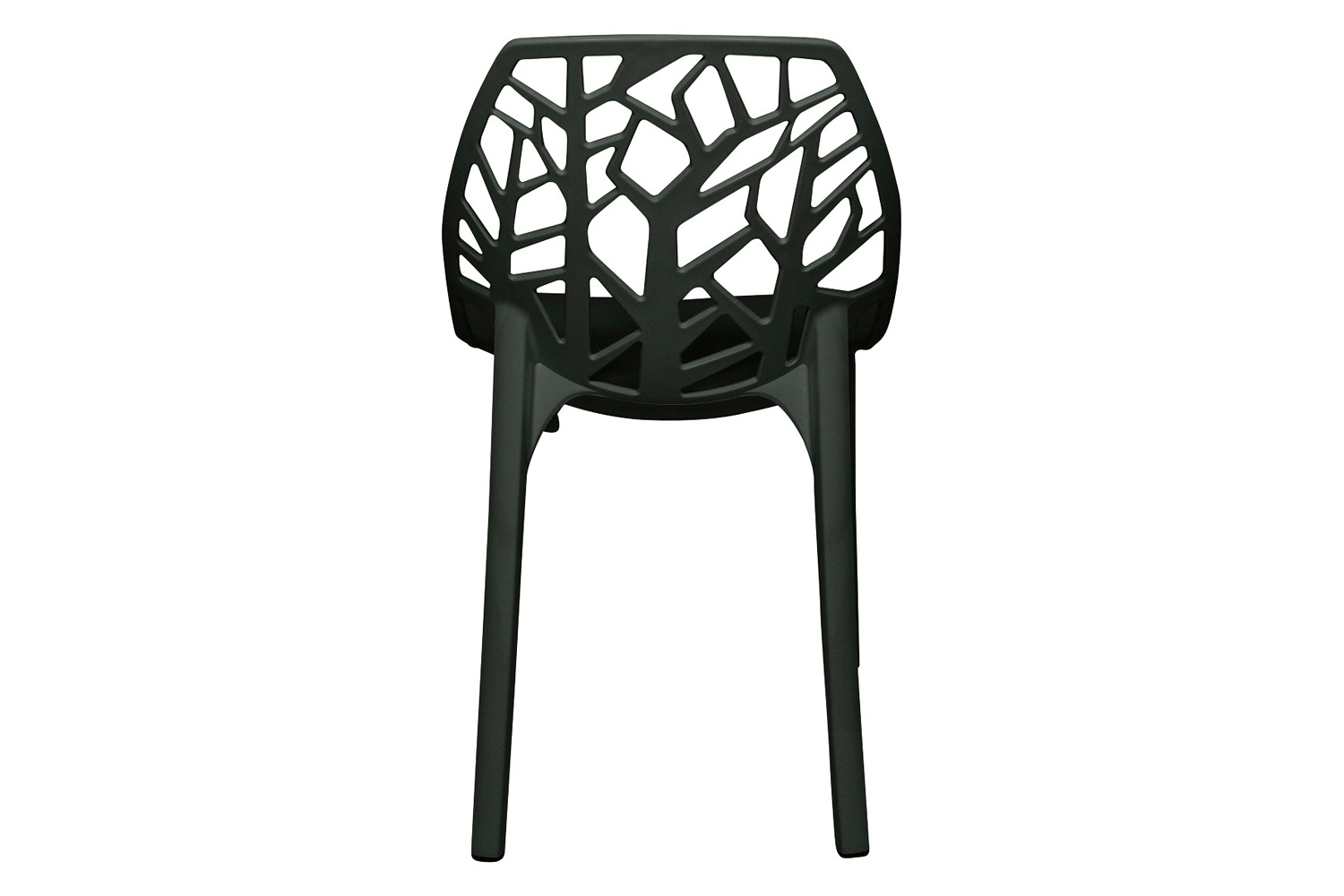 LeisureMod Cornelia Modern Dining Side Chair - Solid/Black