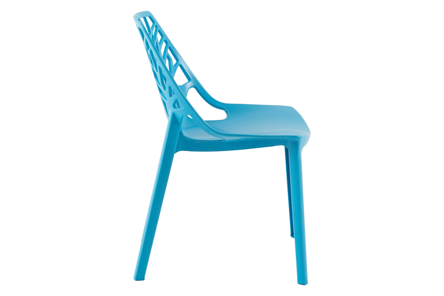 LeisureMod Cornelia Modern Dining Side Chair - Blue