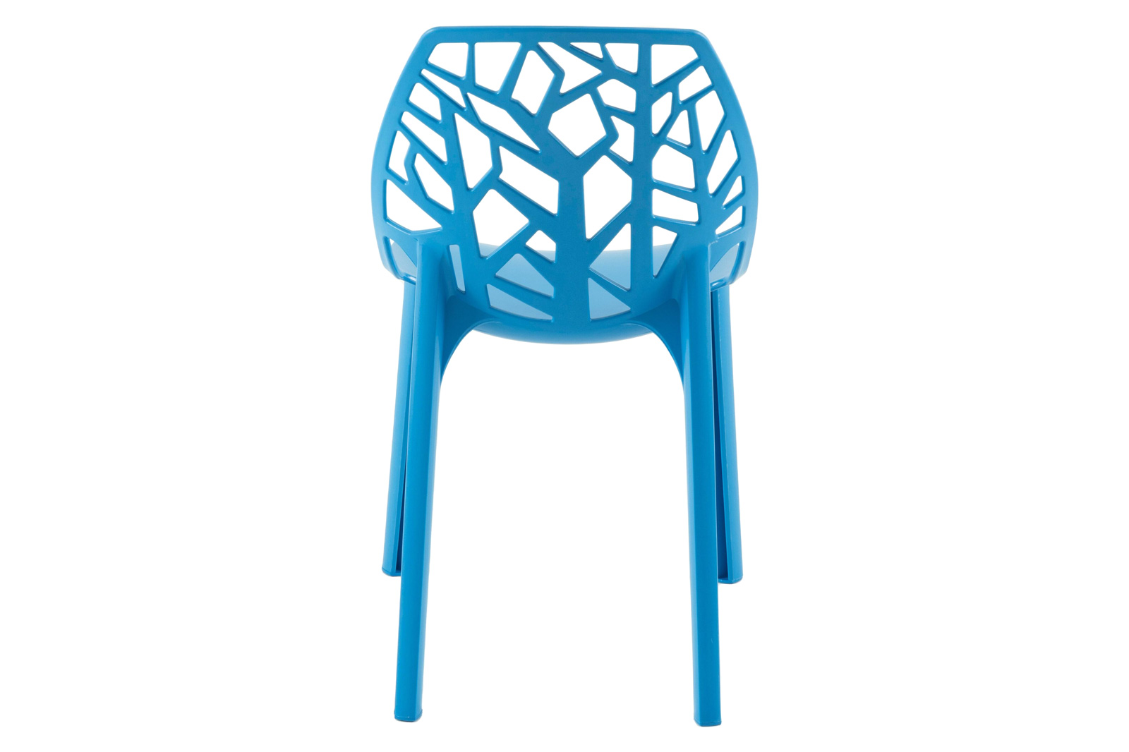 LeisureMod Modern Cornelia Dining Chair (Set Of 2) - Solid Blue