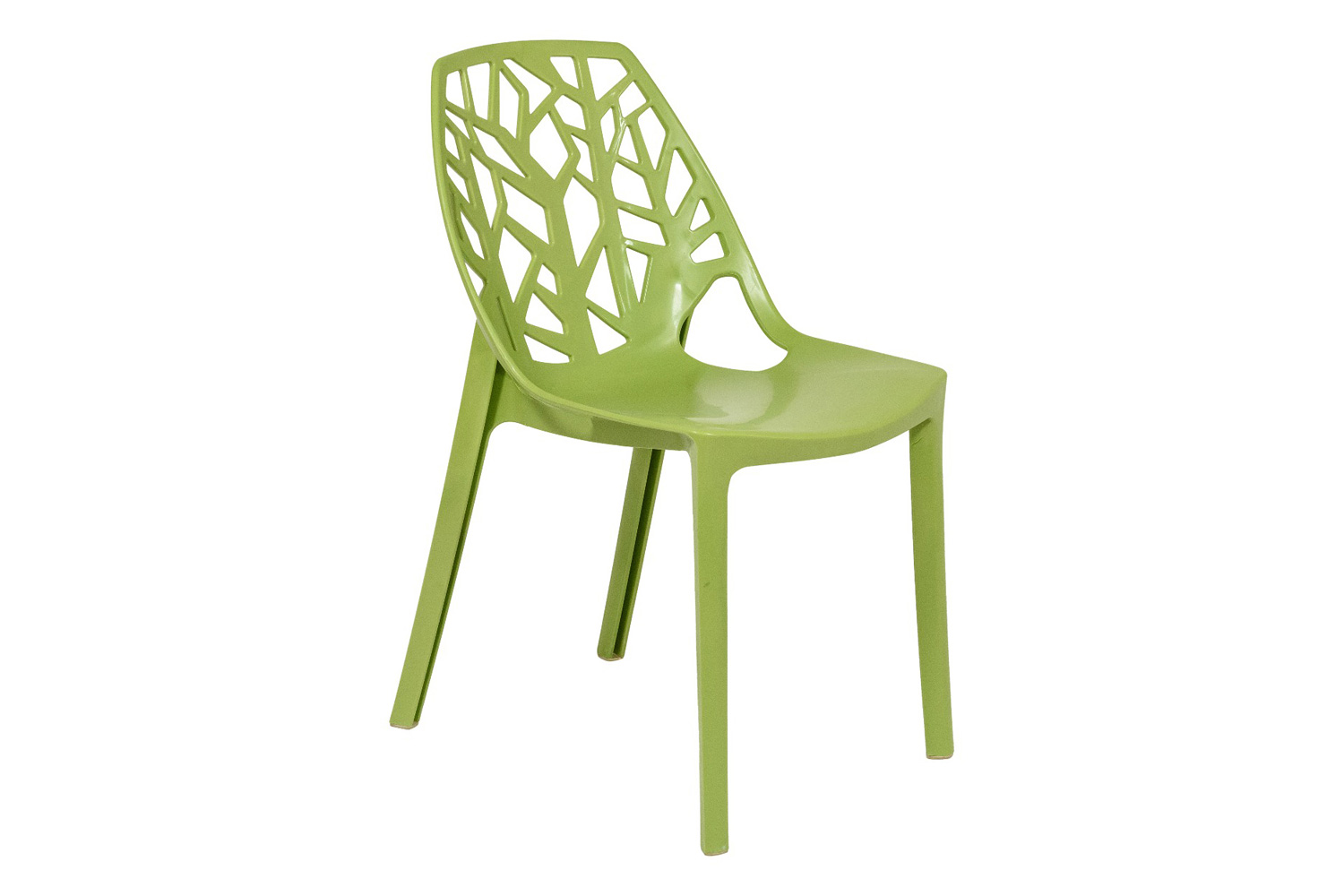 LeisureMod Cornelia Modern Dining Side Chair - Solid/Green