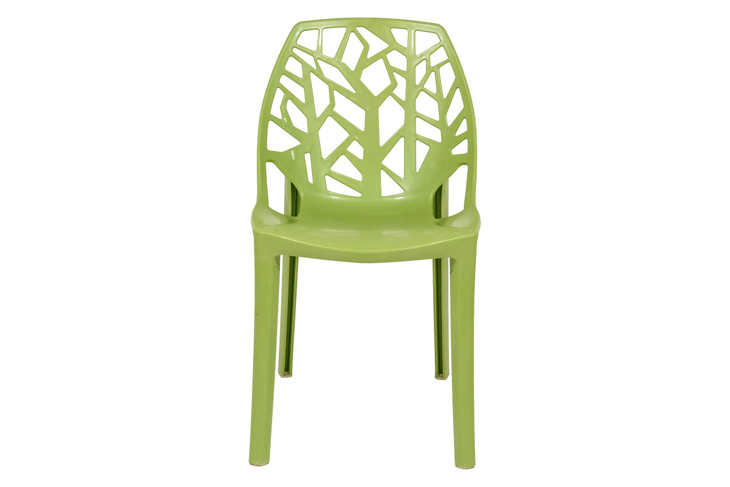 LeisureMod Cornelia Modern Dining Side Chair - Solid/Green