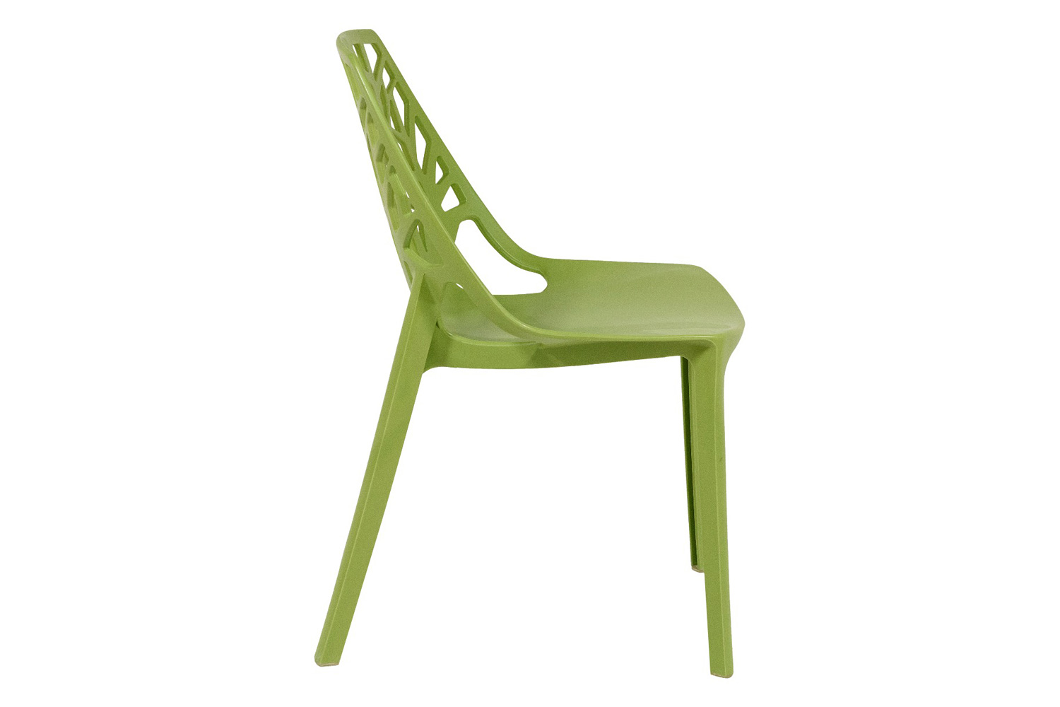 LeisureMod Cornelia Modern Dining Side Chair - Solid/Green