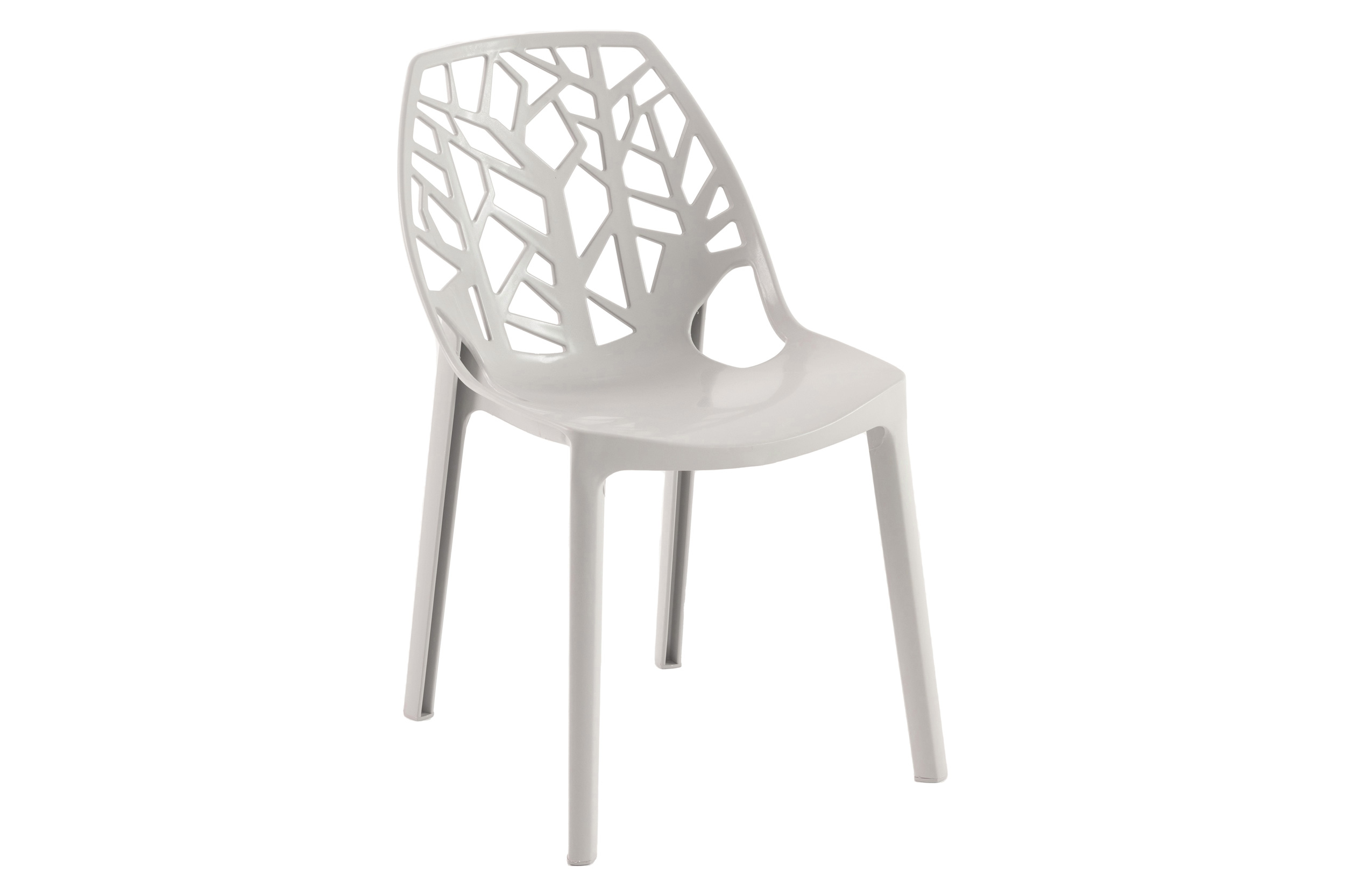 LeisureMod Modern Cornelia Dining Chair (Set Of 2) - Solid Gray