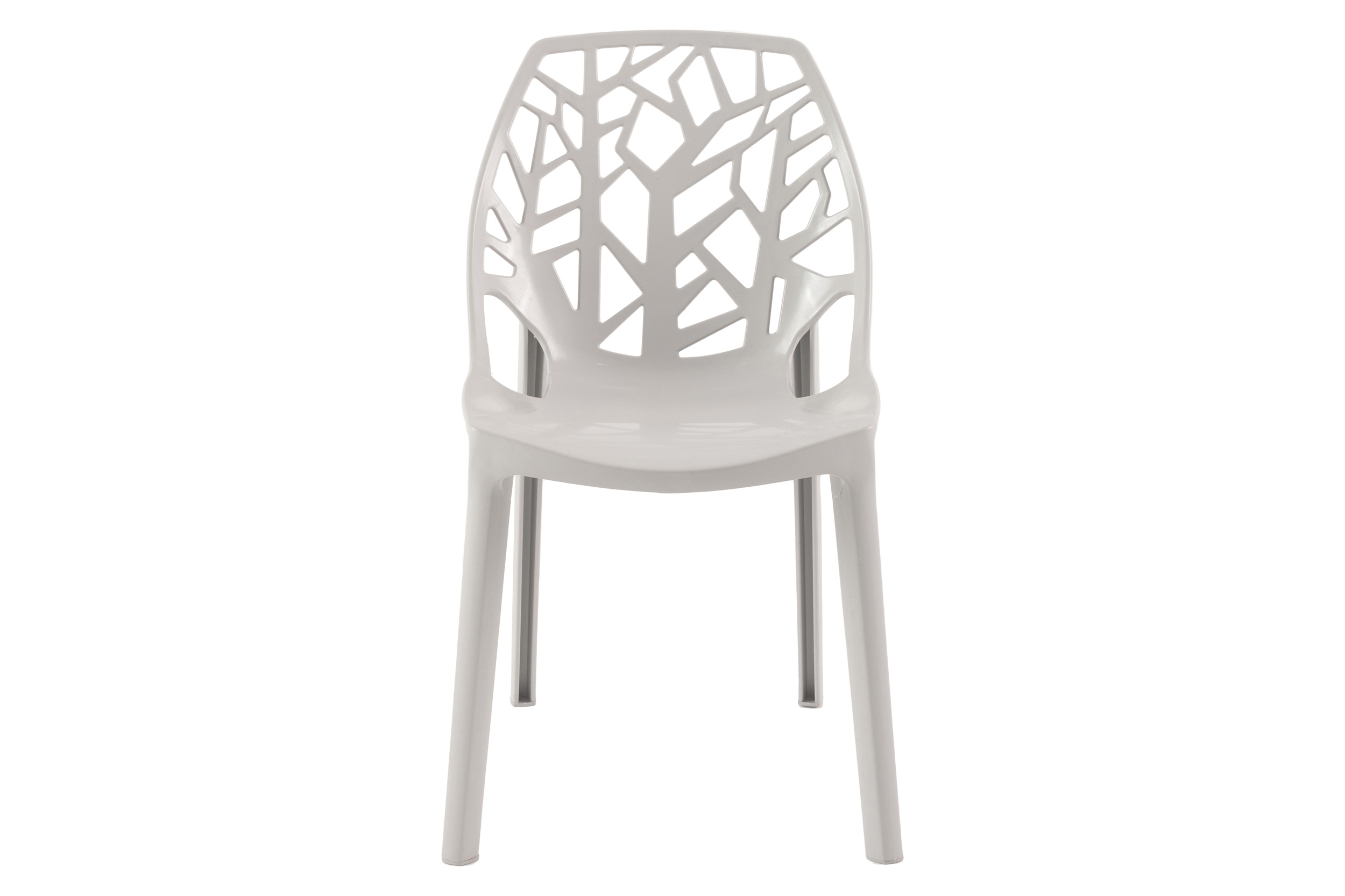 LeisureMod Modern Cornelia Dining Chair (Set Of 2) - Solid Gray