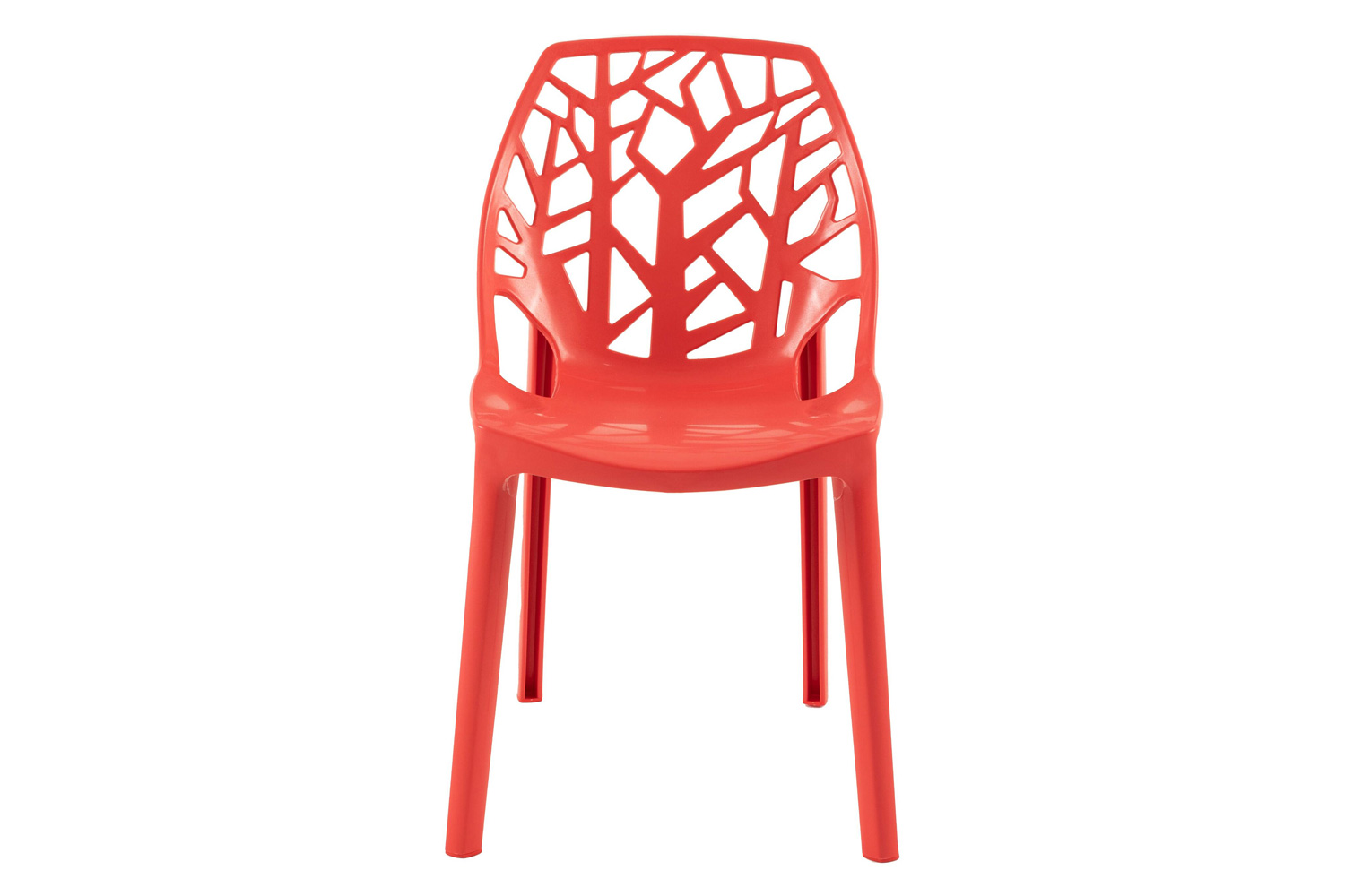 LeisureMod Cornelia Modern Dining Side Chair - Red