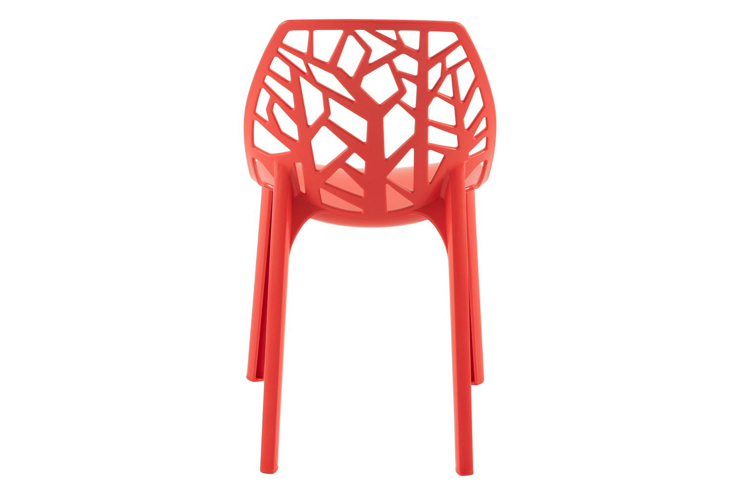 LeisureMod Cornelia Modern Dining Side Chair - Red