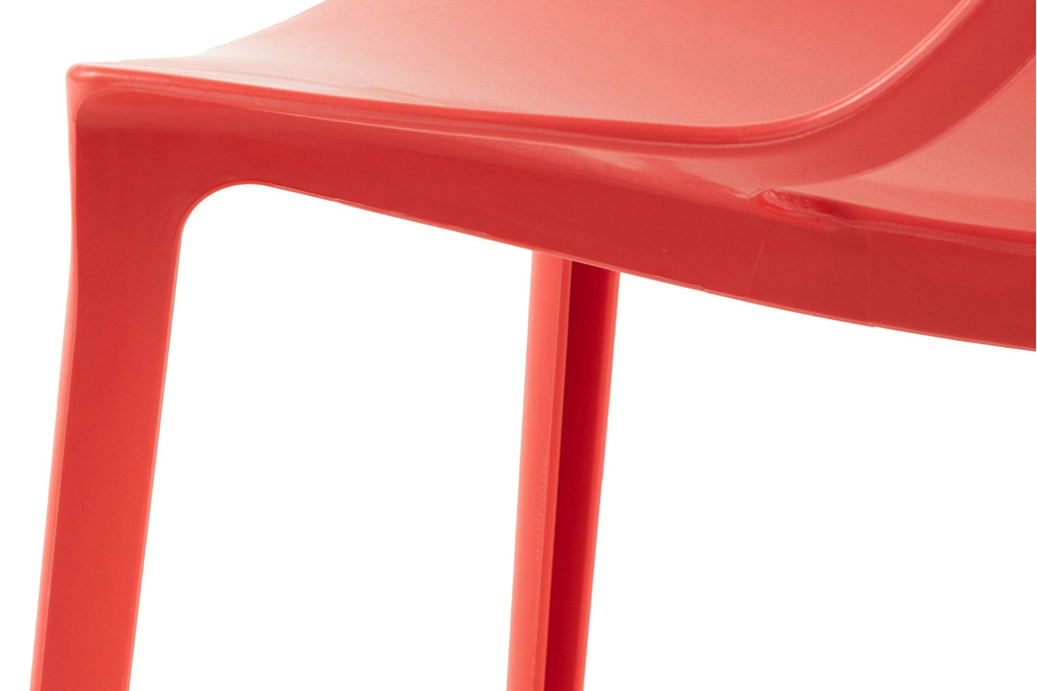 LeisureMod Cornelia Modern Dining Side Chair - Red