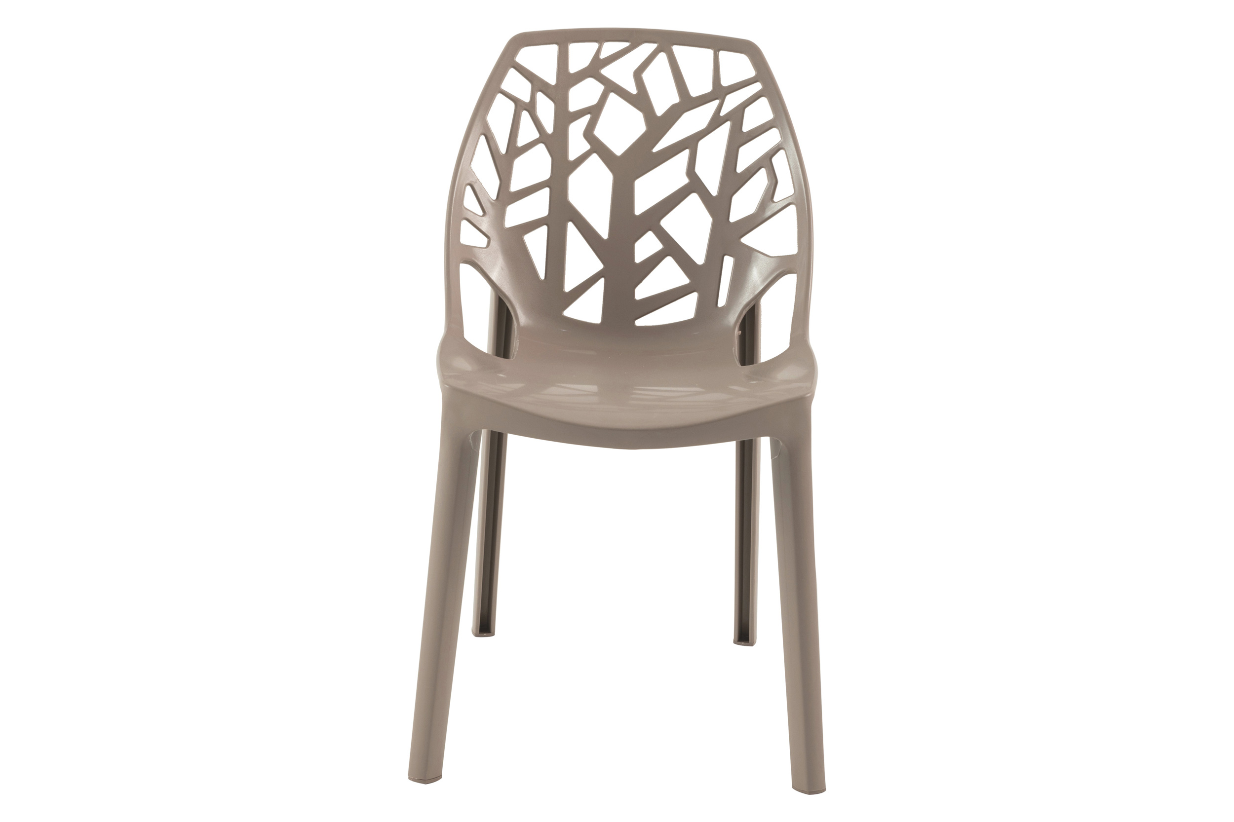 LeisureMod Modern Cornelia Dining Chair (Set Of 2) - Solid Taupe