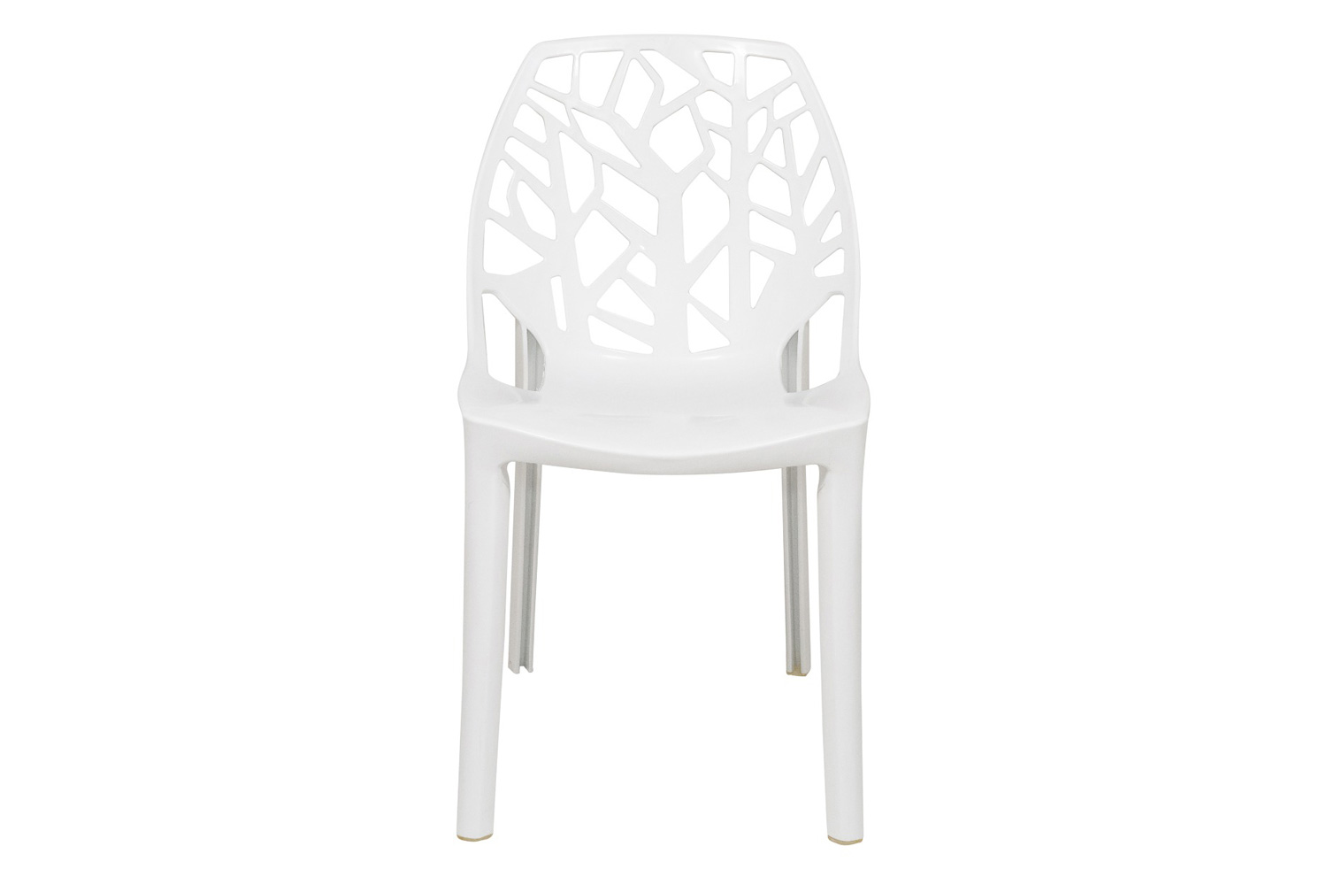 LeisureMod Cornelia Modern Dining Side Chair - Solid/White