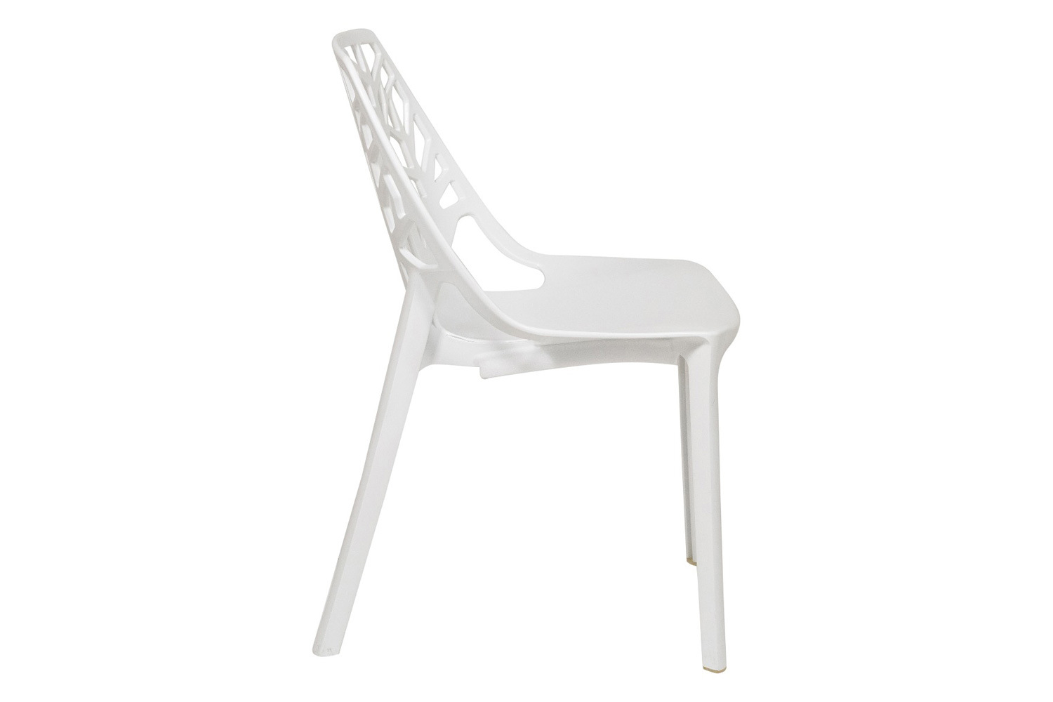 LeisureMod Cornelia Modern Dining Side Chair - Solid/White