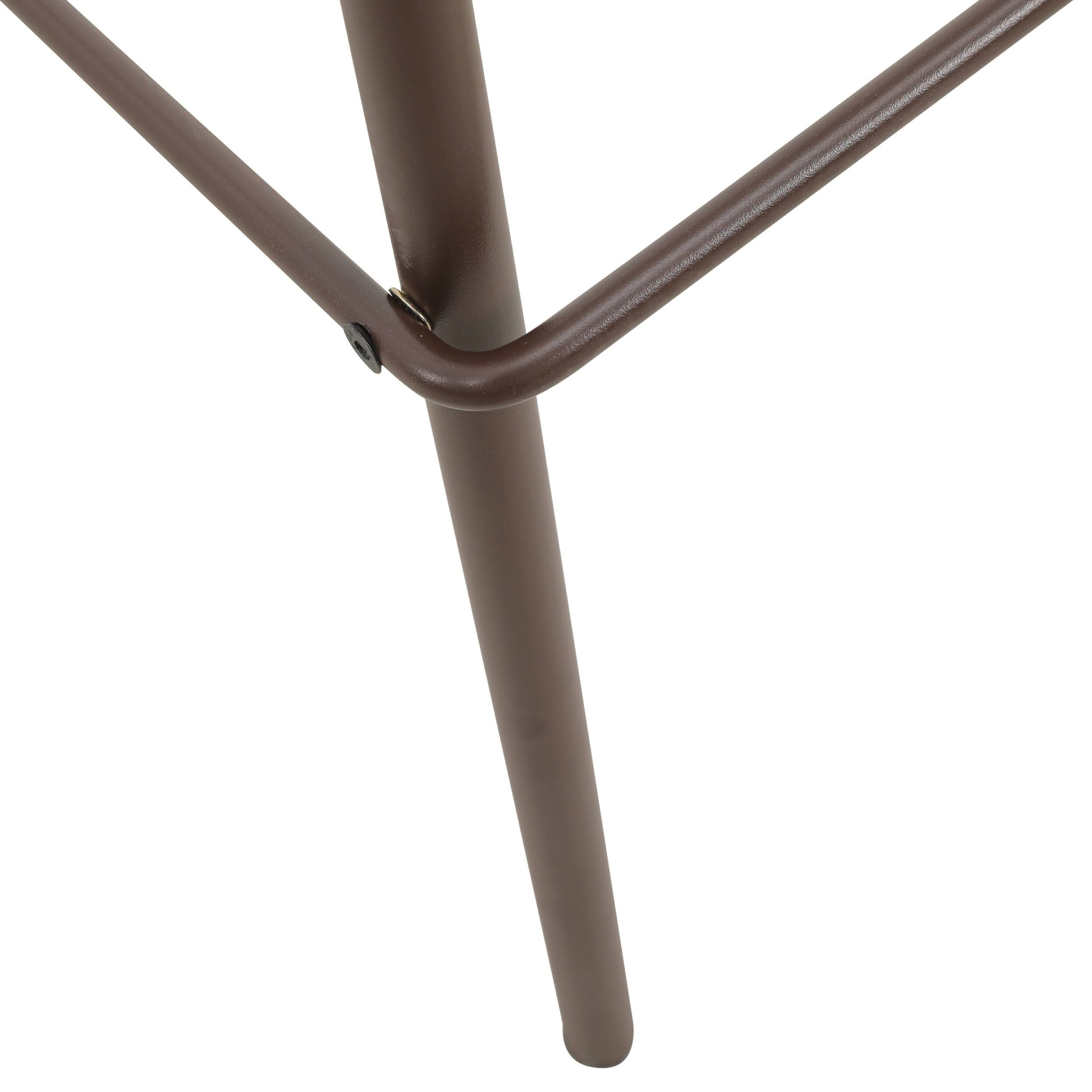 LeisureMod Devon Modern Aluminum Outdoor Bar Stool with Powder Coated Frame and Footrest - Brown