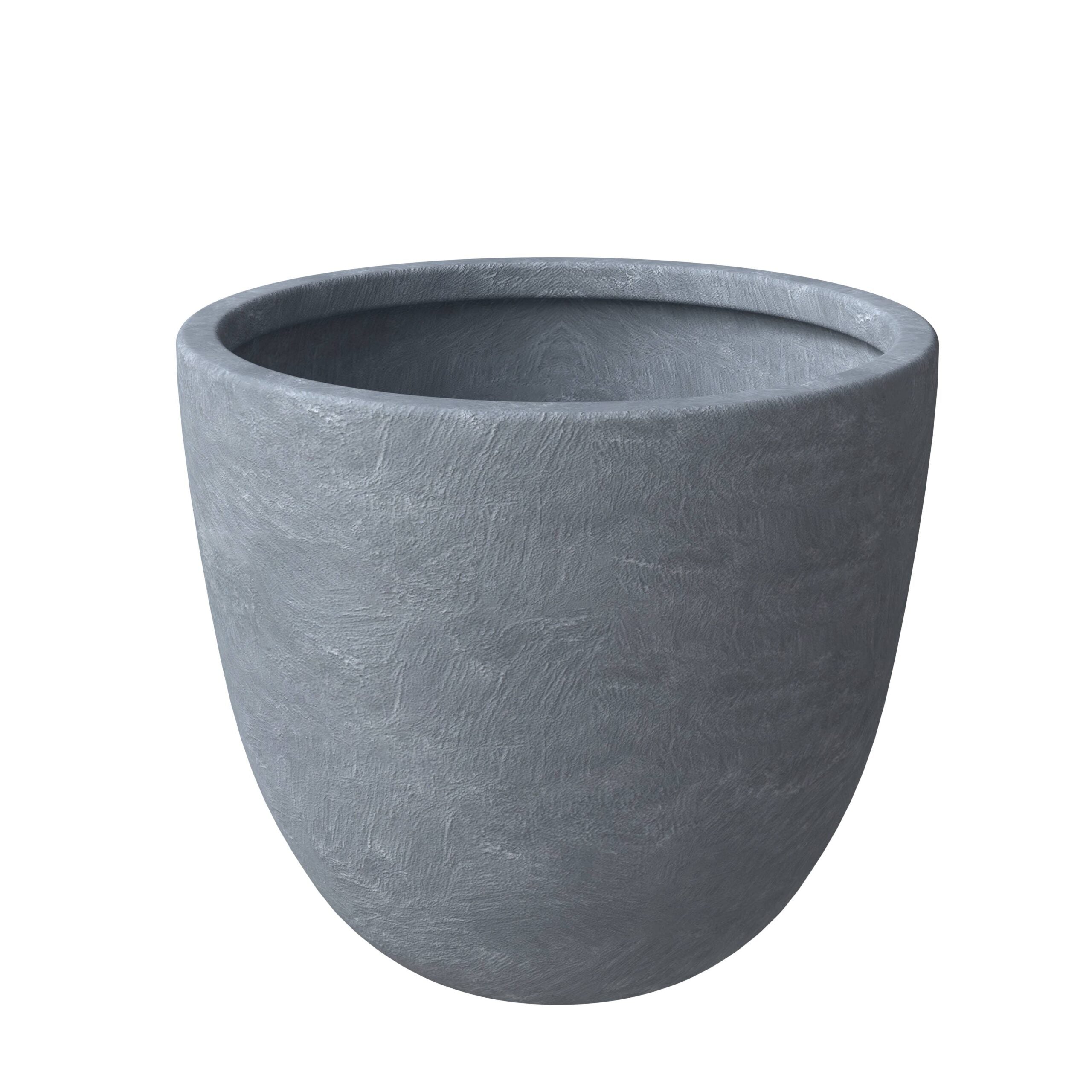 LeisureMod Dahlia Modern 11" Fiberstone and MgO Clay Planter Pot