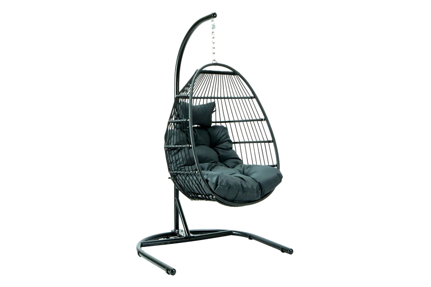 LeisureMod Wicker Folding Hanging Egg Swing Chair