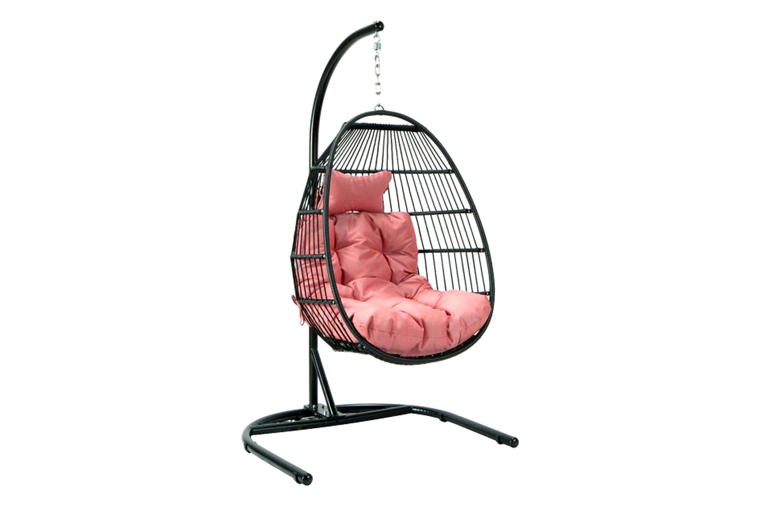 LeisureMod Wicker Folding Hanging Egg Swing Chair