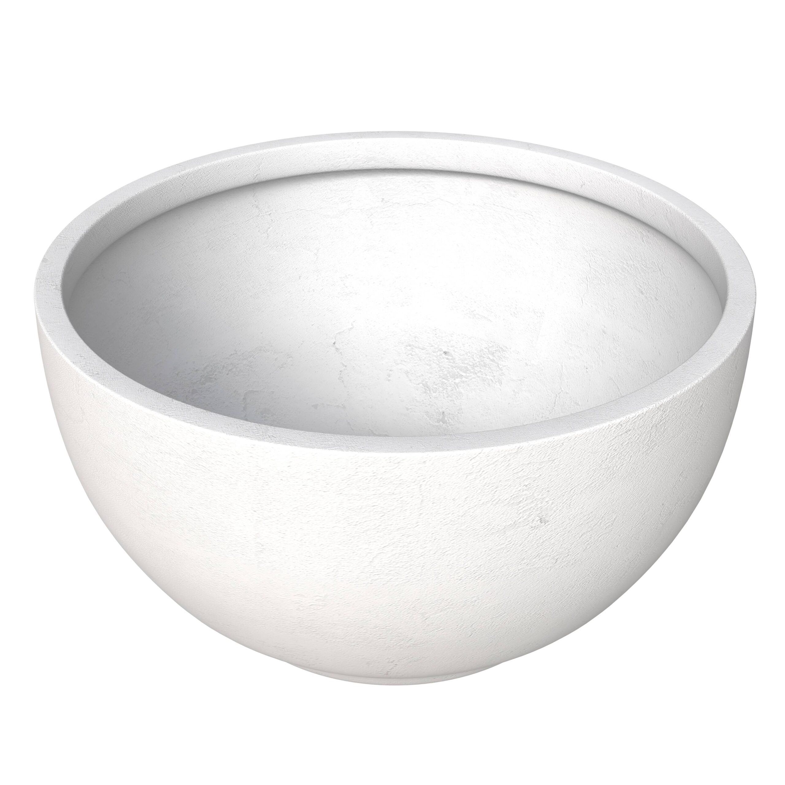 LeisureMod Grove Modern 6" Round Planter Pot in Fiberstone