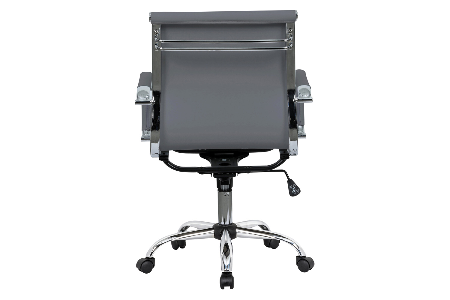 LeisureMod Harris Leatherette Office Chair - Gray