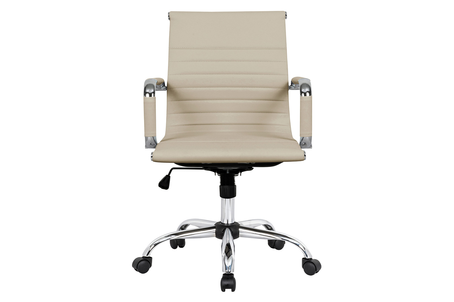 LeisureMod Harris Leatherette Office Chair - Tan