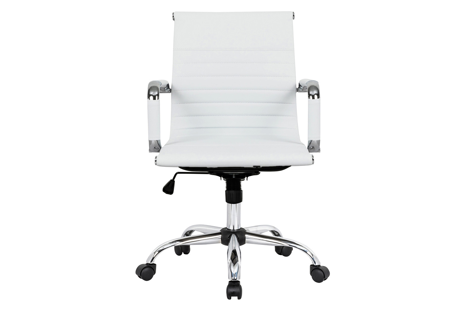 LeisureMod Harris Leatherette Office Chair - White