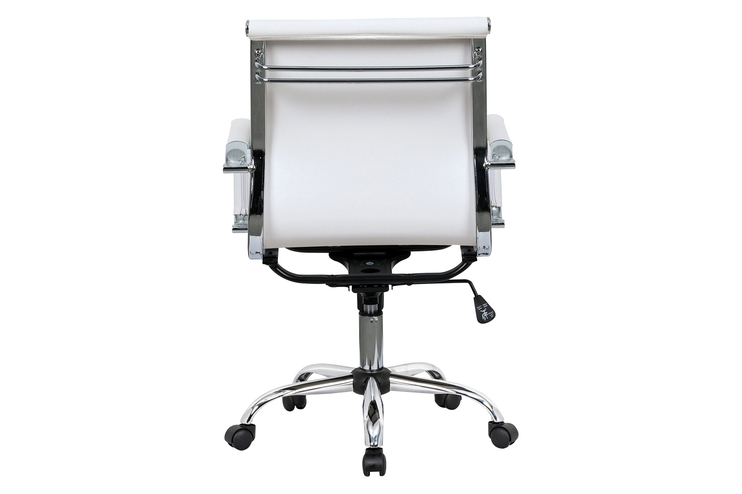 LeisureMod Harris Leatherette Office Chair - White