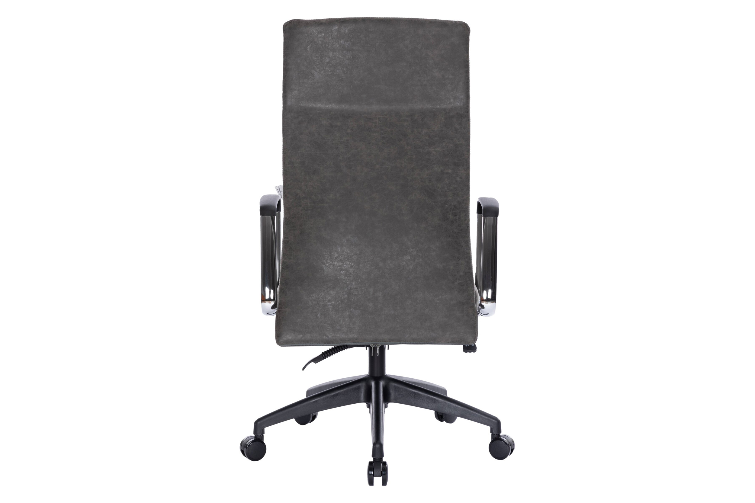 LeisureMod Hilton Modern High-Back Leather Office Chair - Charcoal