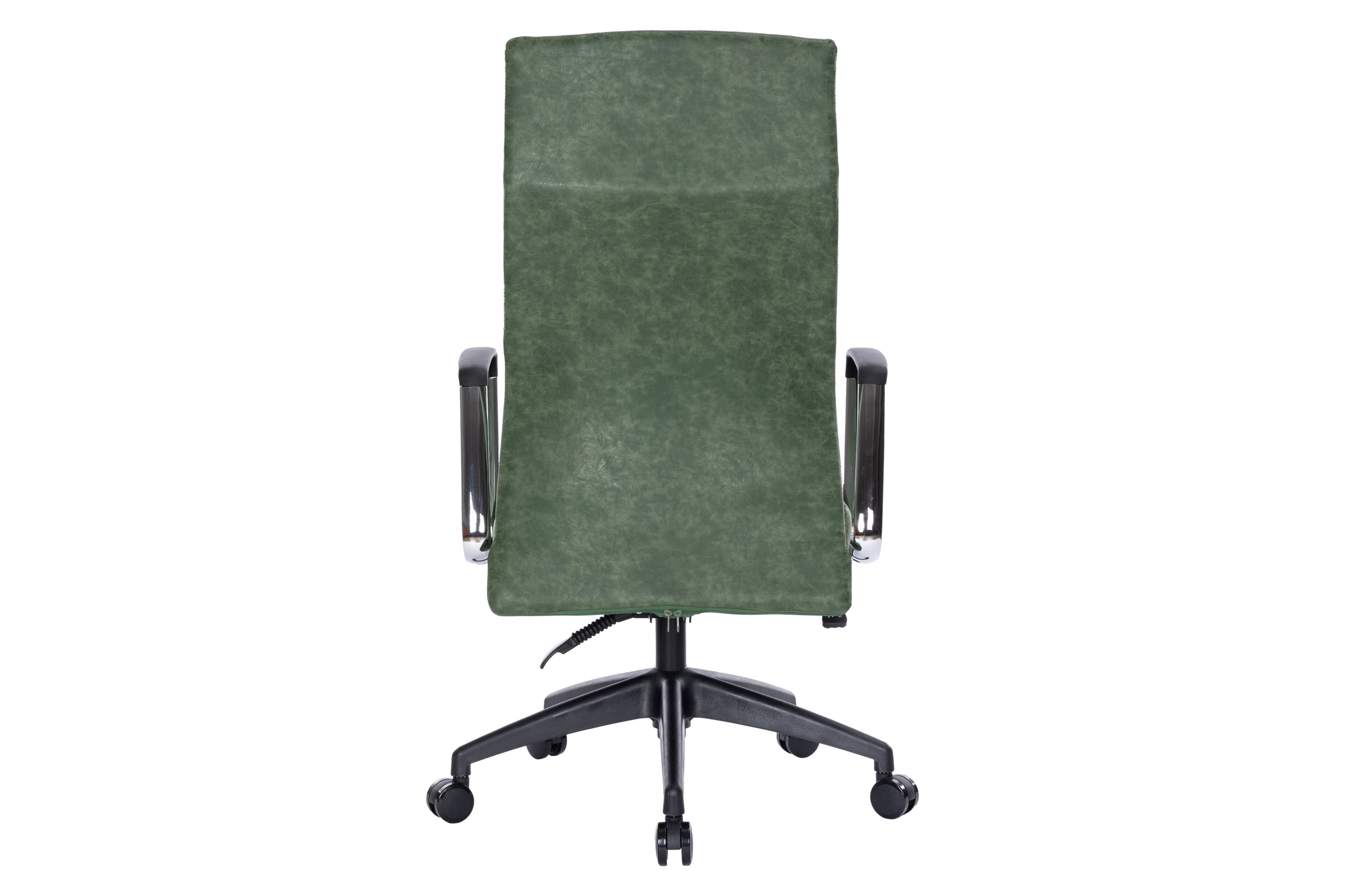 LeisureMod Hilton Modern High-Back Leather Office Chair - Green