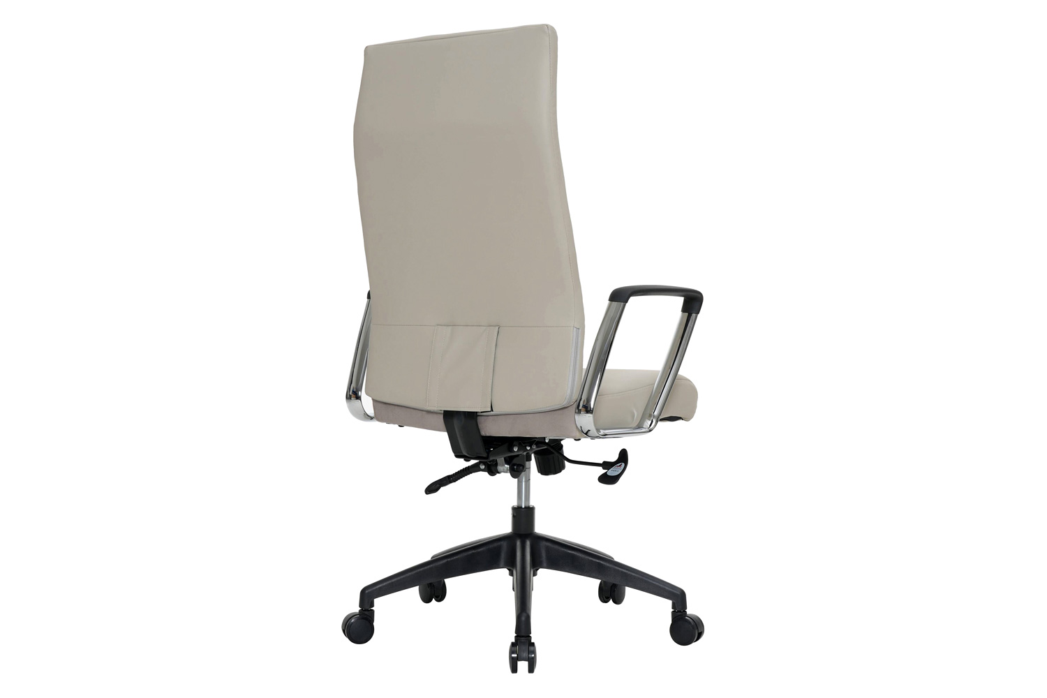 LeisureMod Hilton Modern High-Back Leather Office Chair - Tan