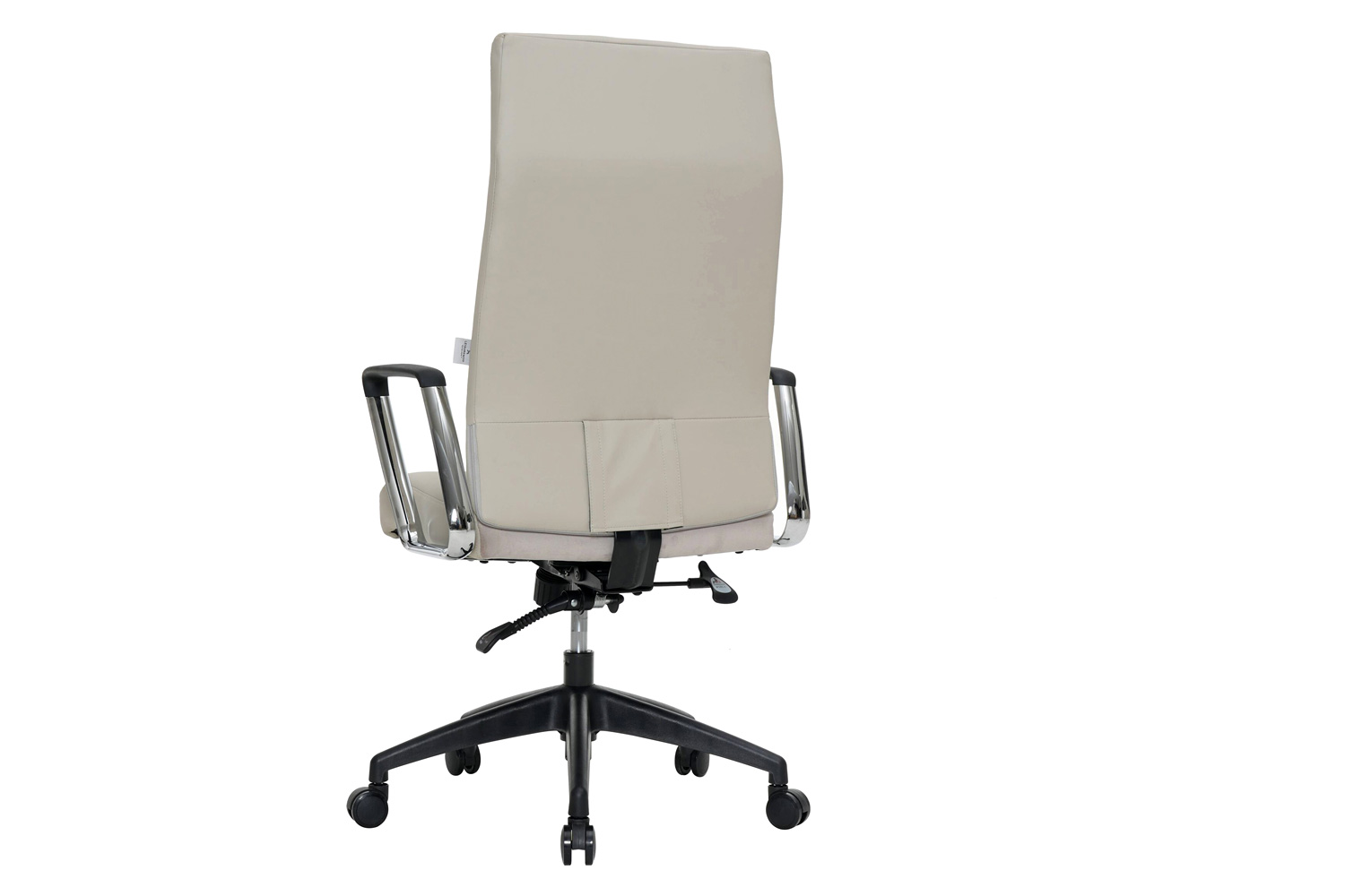 LeisureMod Hilton Modern High-Back Leather Office Chair - Tan