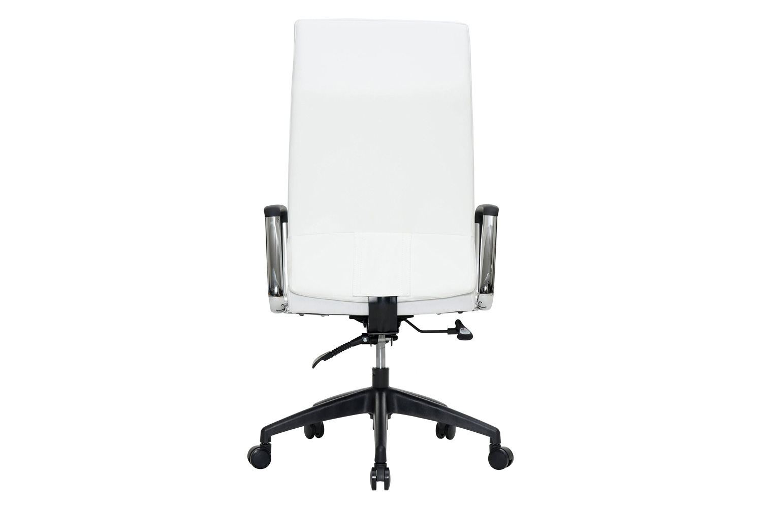 LeisureMod Hilton Modern High-Back Leather Office Chair - White