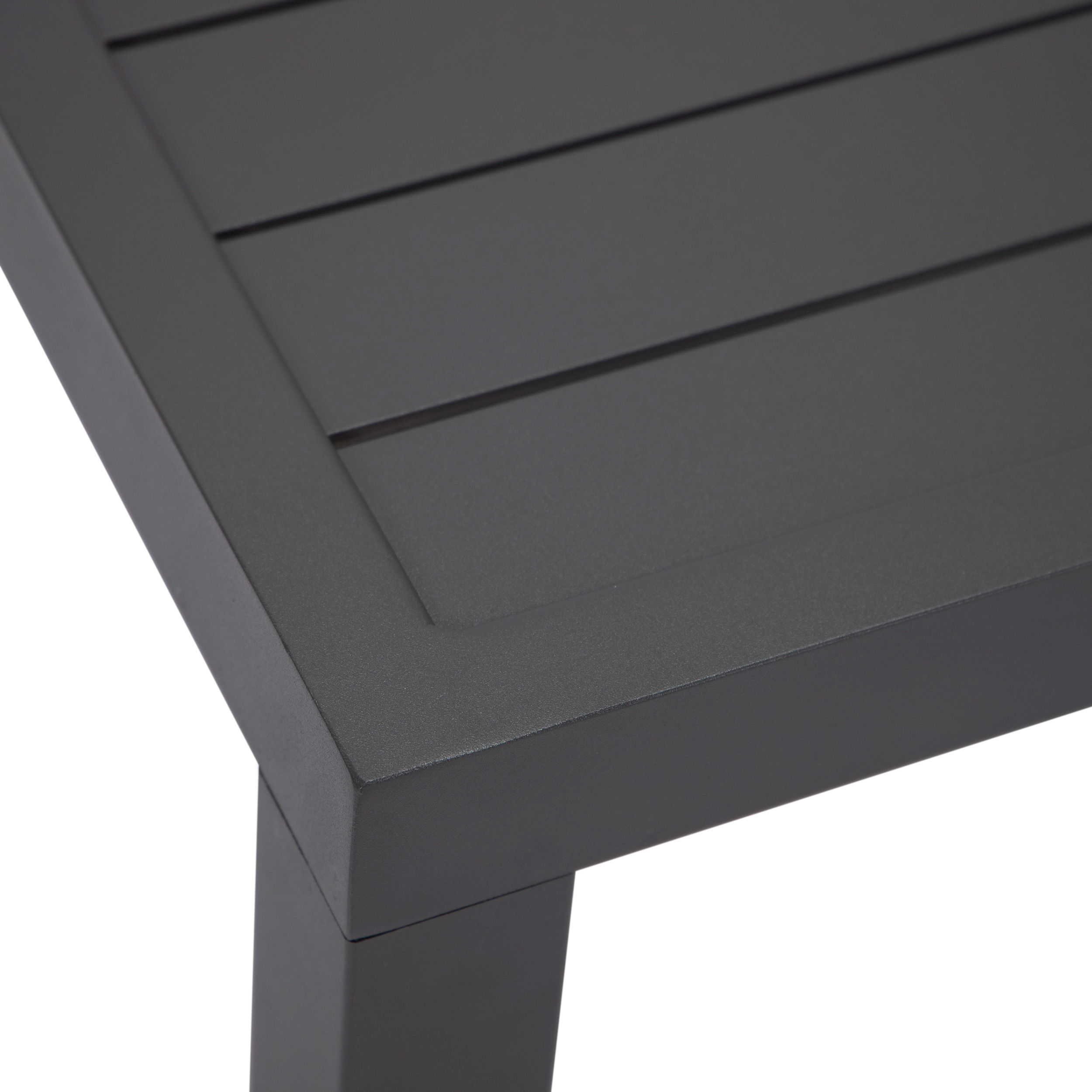 LeisureMod - Hamilton Modern Outdoor Patio Aluminum Coffee Table