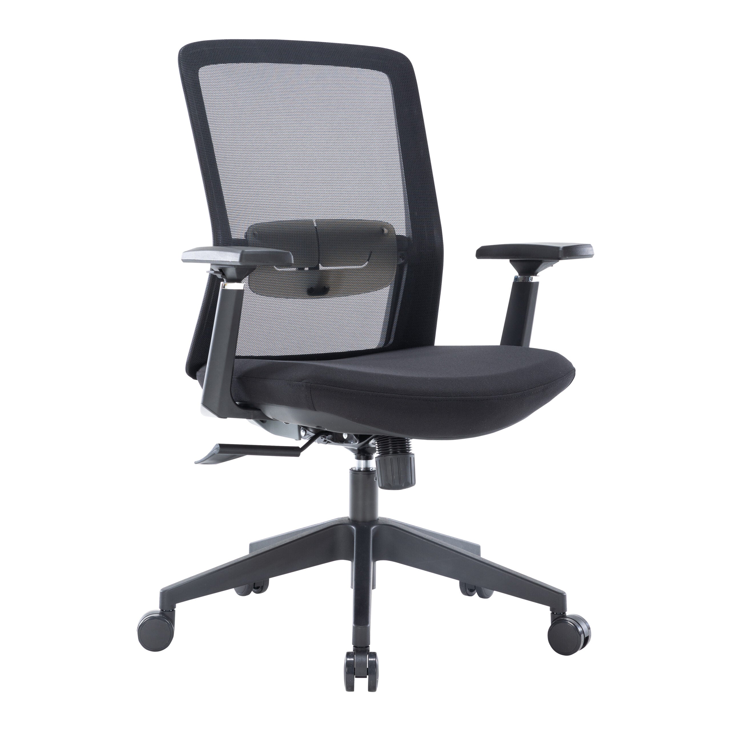 LeisureMod Ingram Modern Office Task Chair with Adjustable Armrests