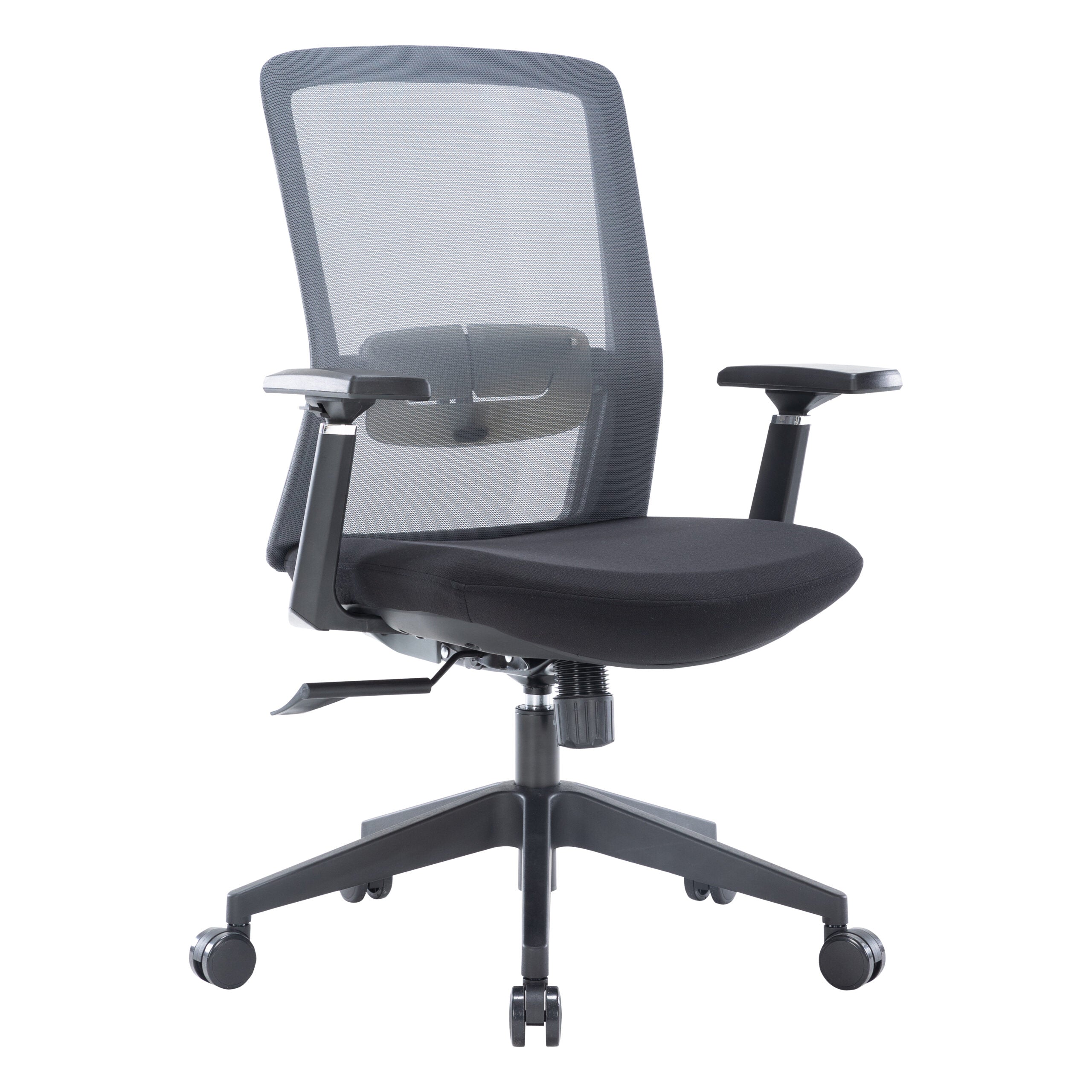 LeisureMod Ingram Modern Office Task Chair with Adjustable Armrests