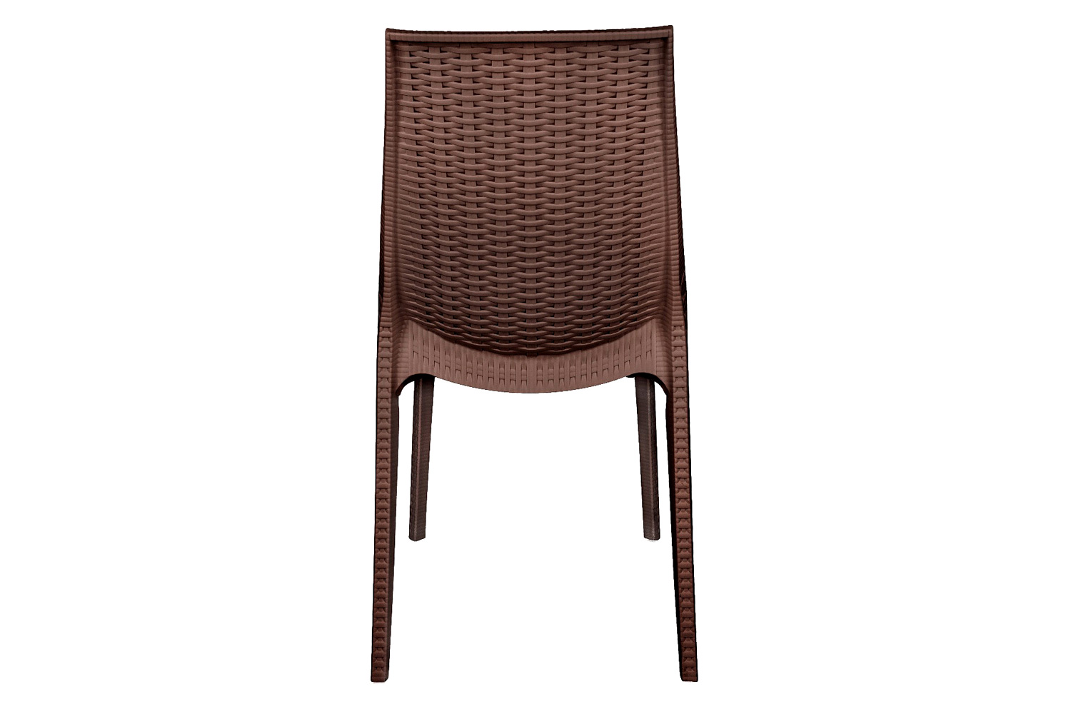 LeisureMod Kent Outdoor Dining Chair - Brown