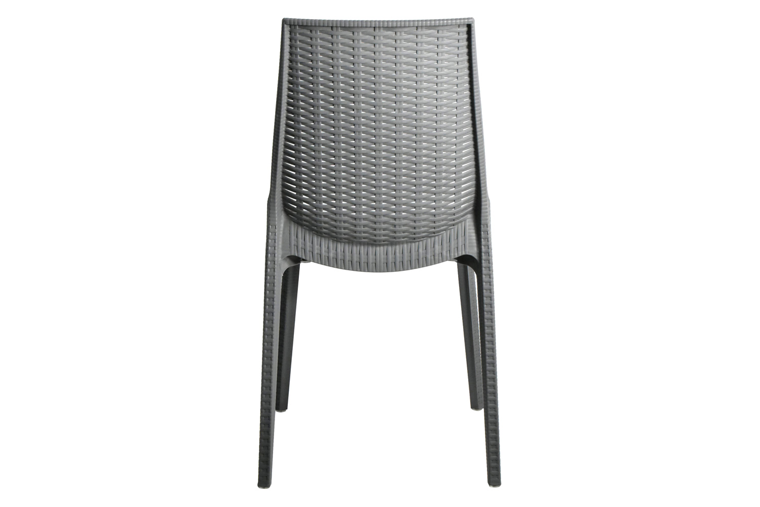 LeisureMod Kent Outdoor Dining Chair - Gray