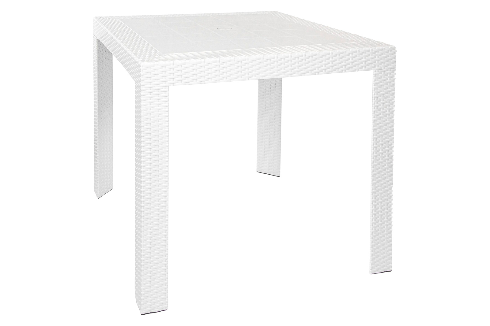 LeisureMod Kent Outdoor White Table With 2 Gray Chairs Dining Set - White/Gray