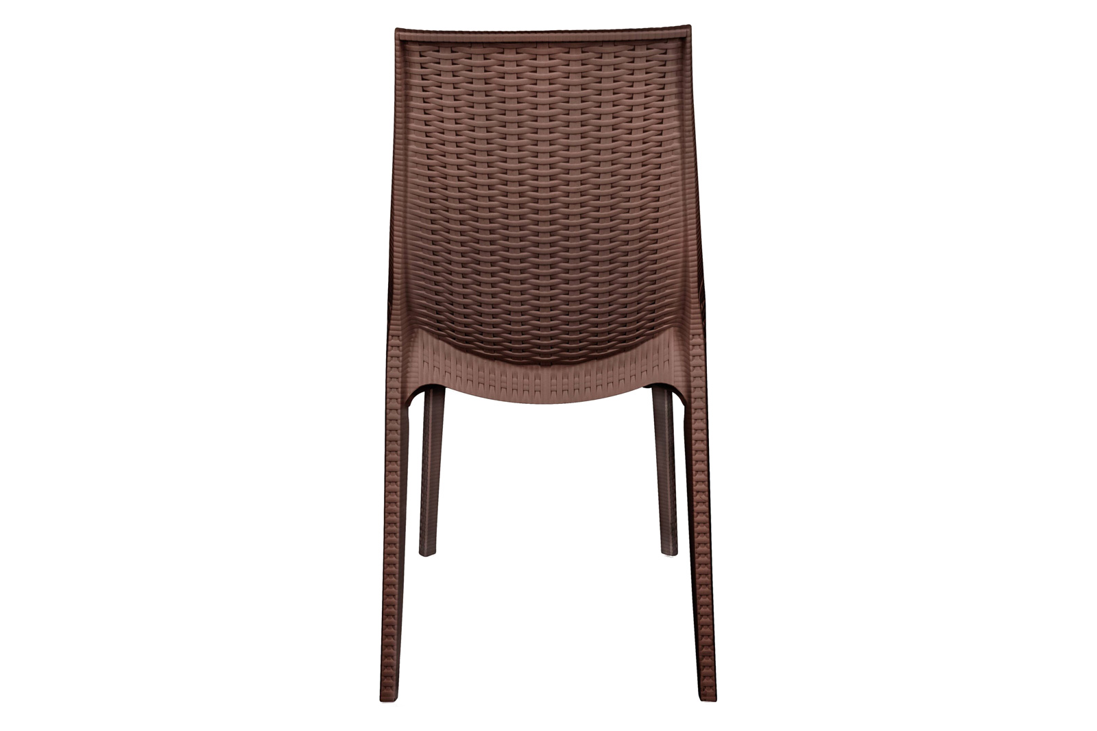 LeisureMod Kent Outdoor Dining Set With 2 Chairs - Brown