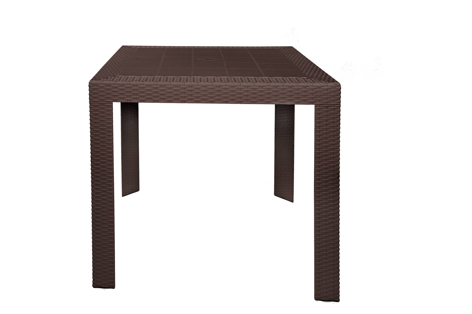 LeisureMod Kent Outdoor Dining Set With 2 Chairs - Brown