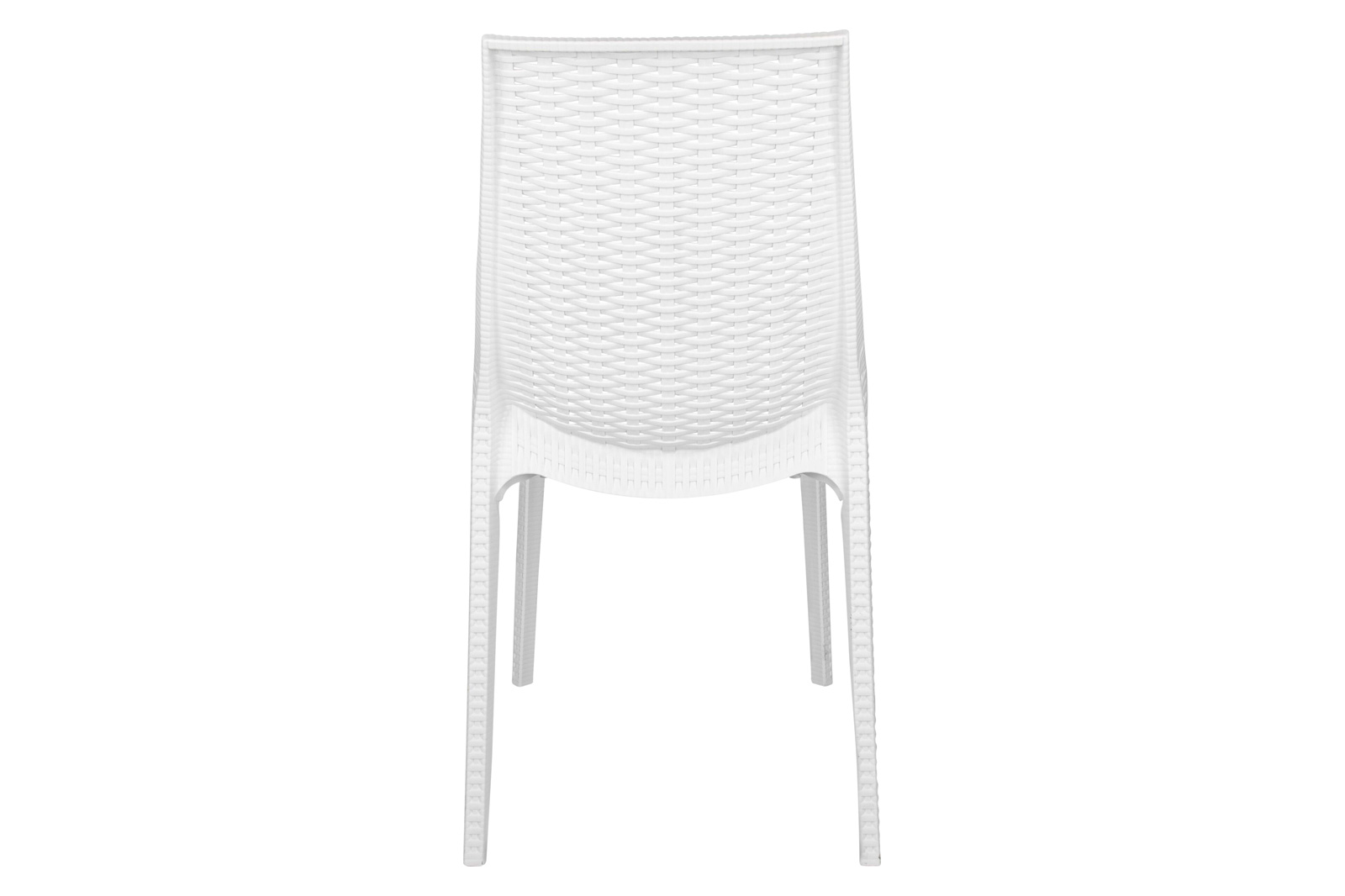 LeisureMod Kent Outdoor Dining Set With 4 Chairs - White