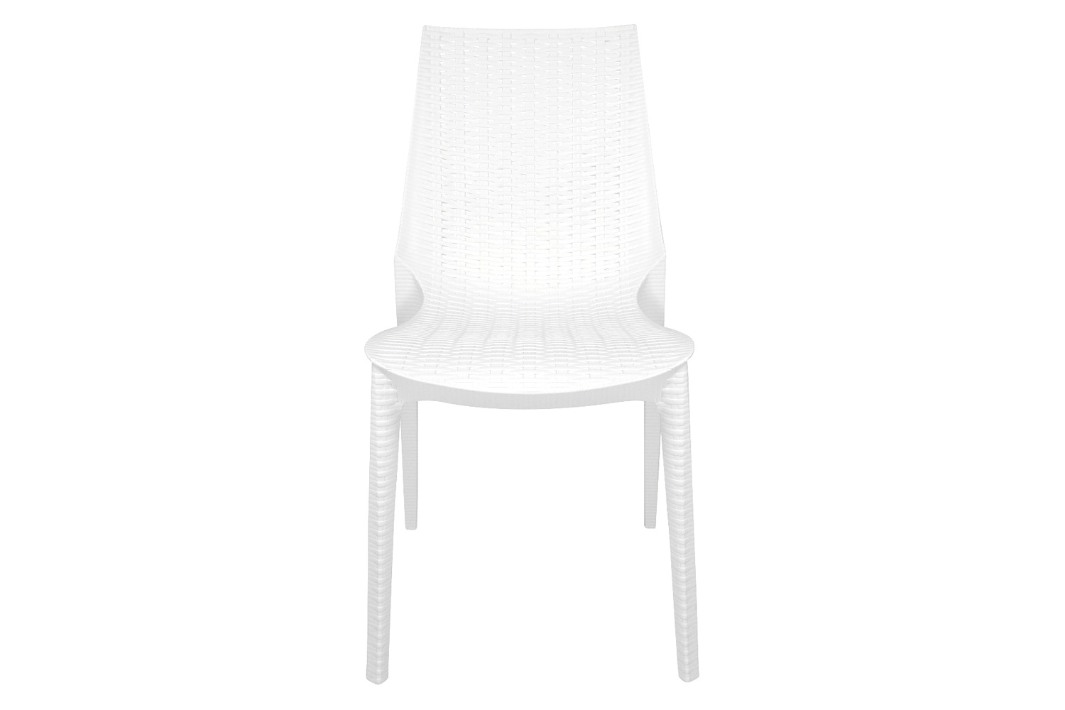 LeisureMod Kent Outdoor Dining Chair - White