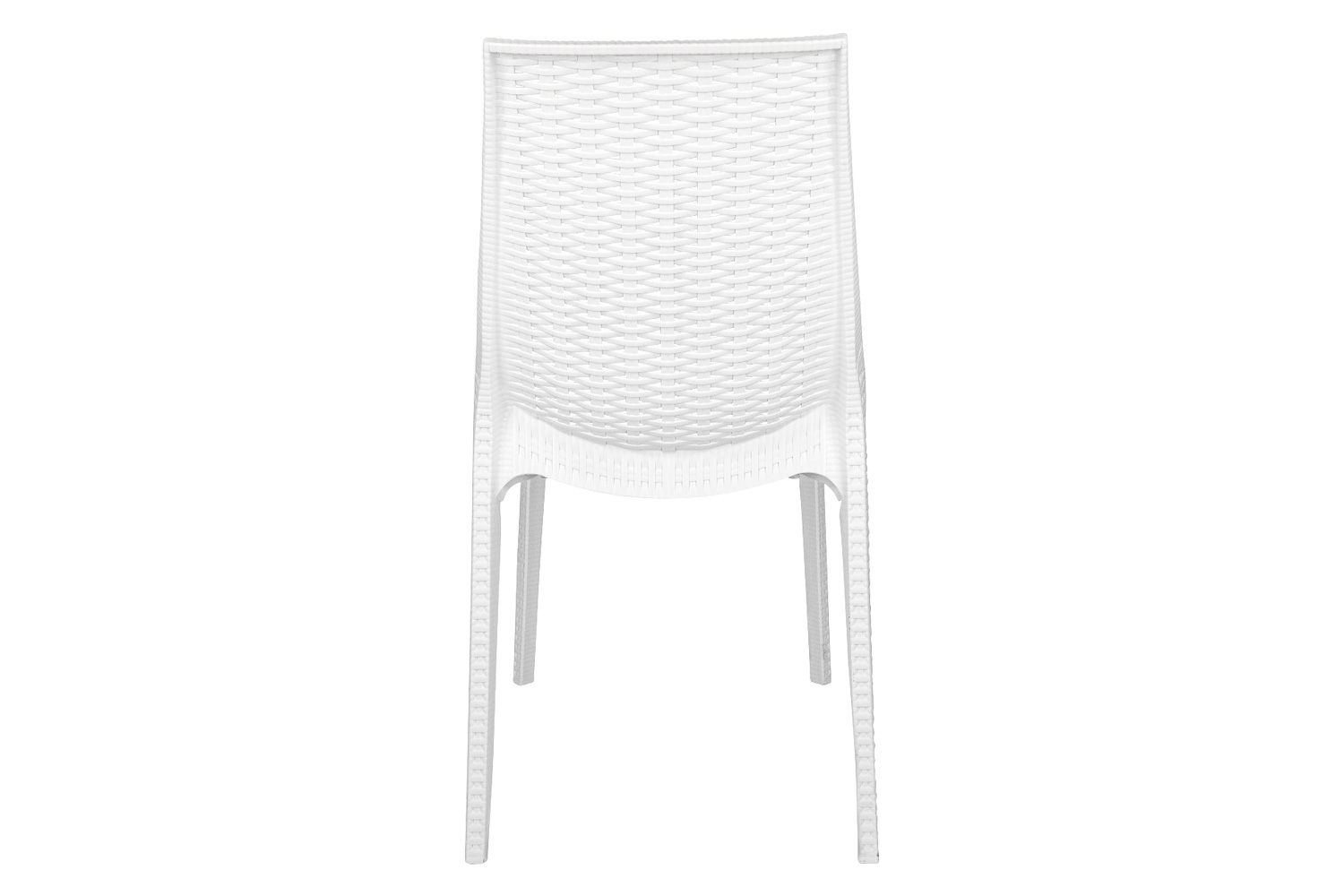 LeisureMod Kent Outdoor Dining Chair - White