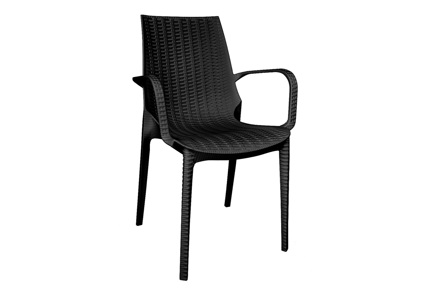 LeisureMod Kent Outdoor Dining Arm Chair