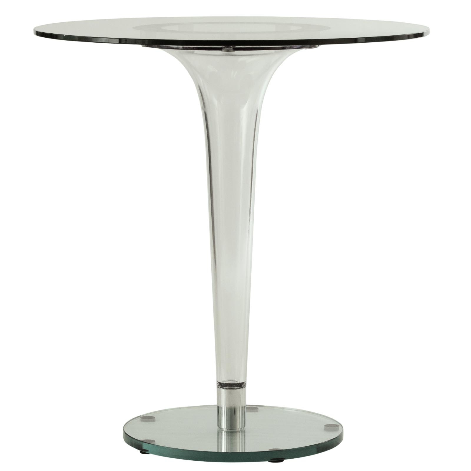 LeisureMod Lonia Modern Glass Dining Table - Clear