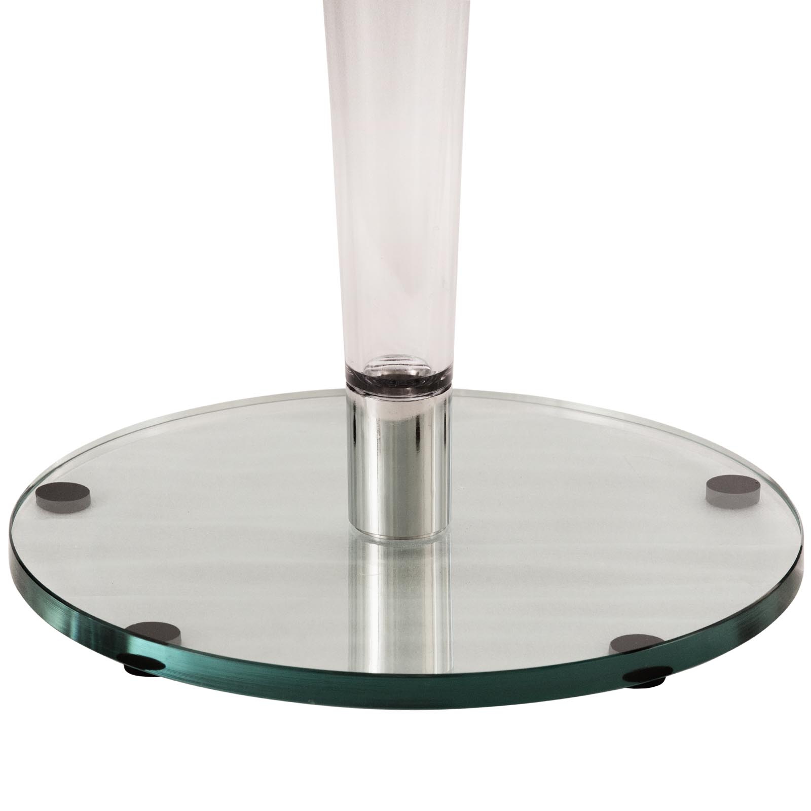 LeisureMod Lonia Modern Glass Dining Table - Clear