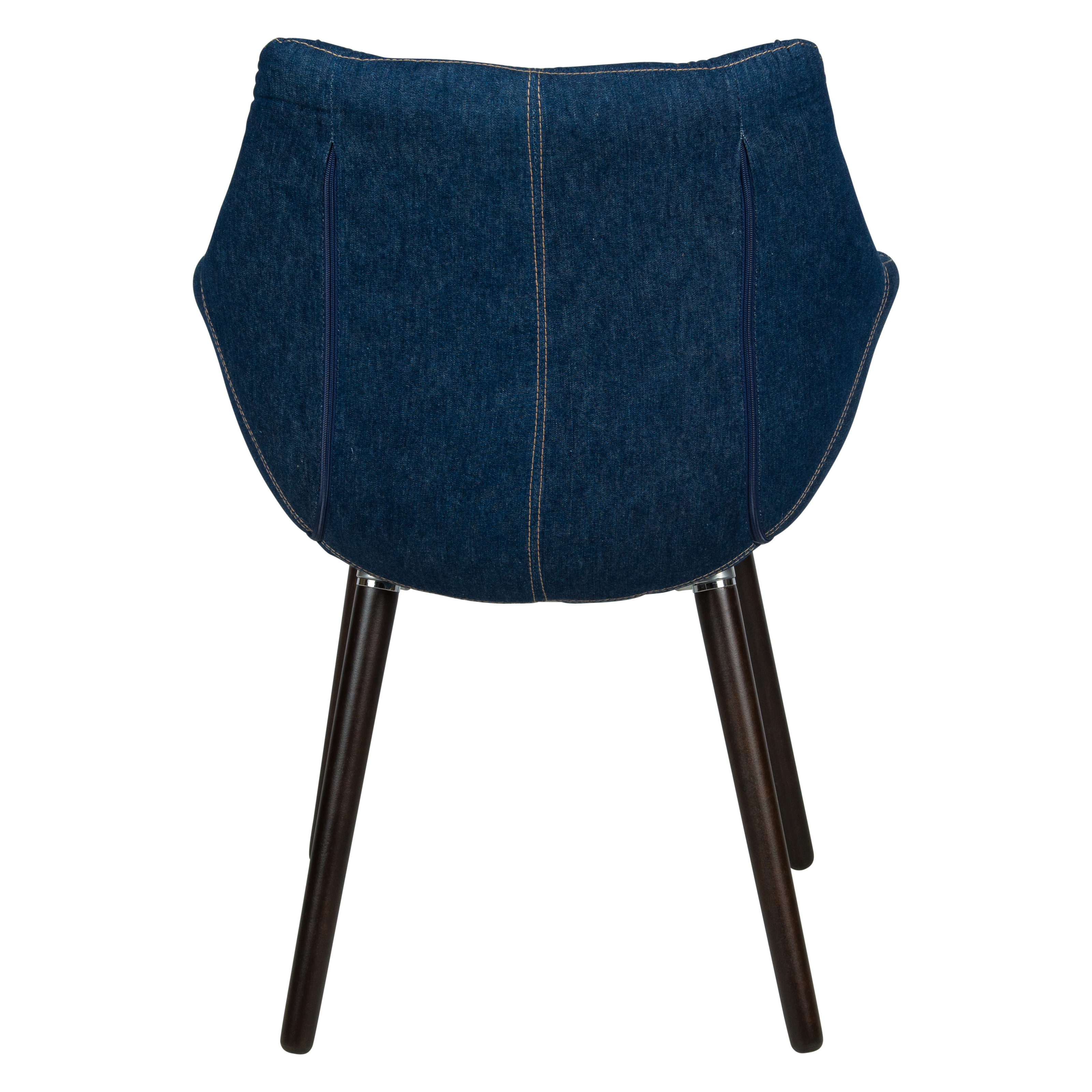 LeisureMod™ Milburn Tufted Denim Lounge Chair