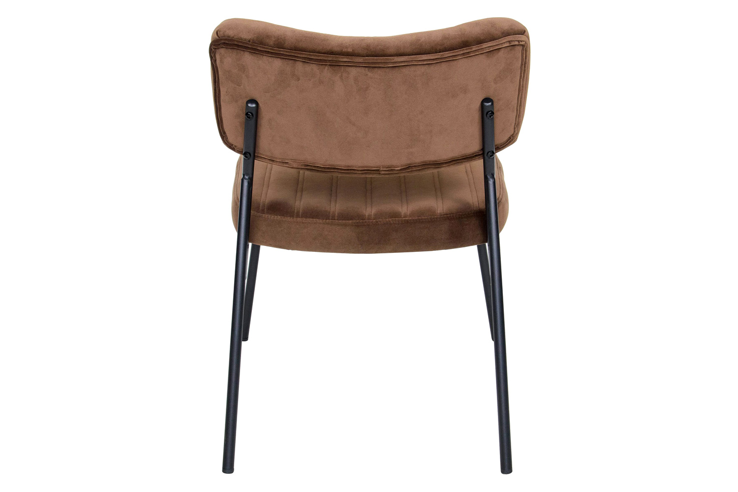 LeisureMod™ Marilane Velvet Accent Chair with Metal Frame - Coffee/Brown