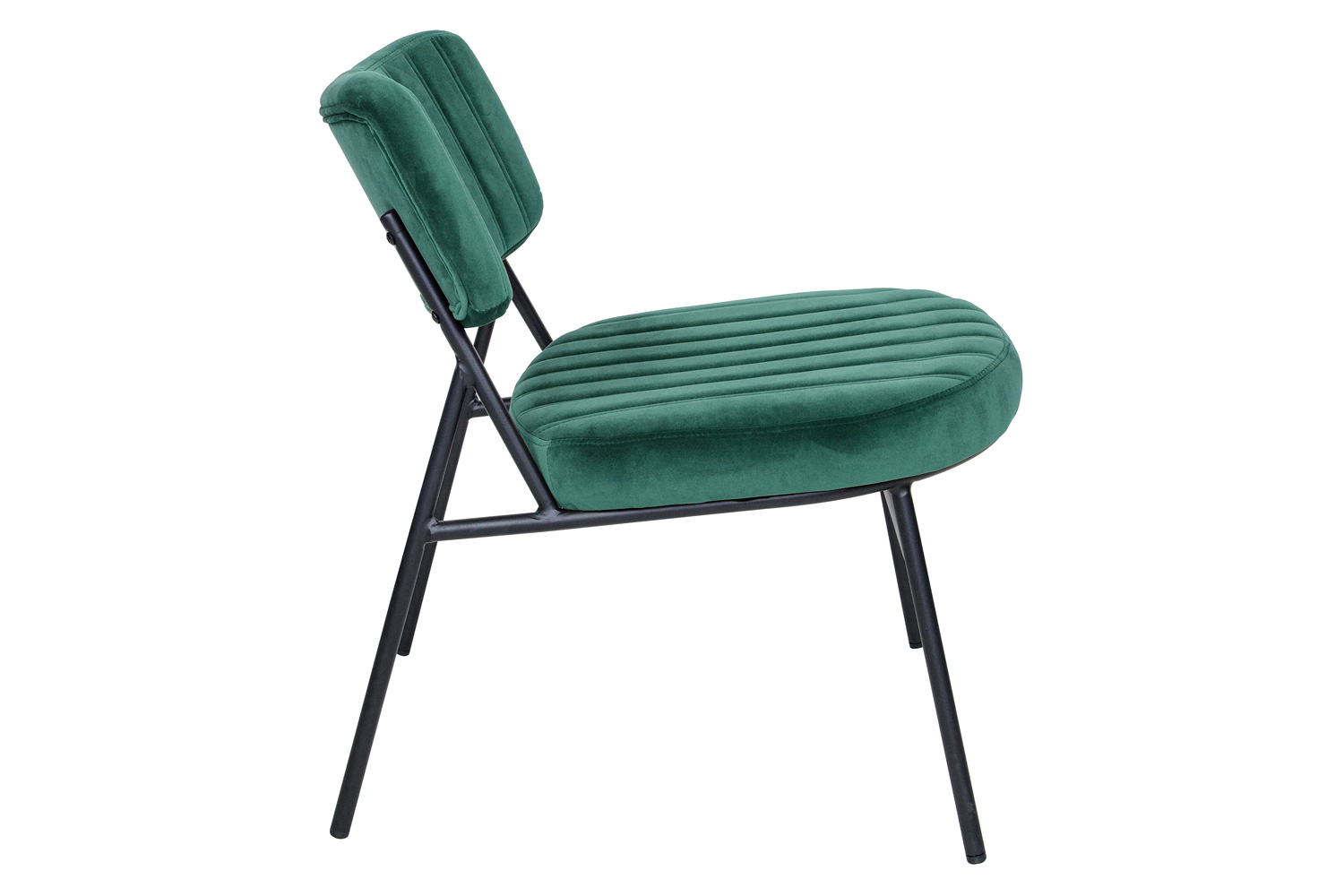 LeisureMod™ Marilane Velvet Accent Chair with Metal Frame - Emerald/Green