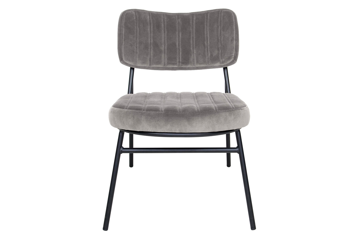 LeisureMod™ Marilane Velvet Accent Chair with Metal Frame - Fossil/Gray