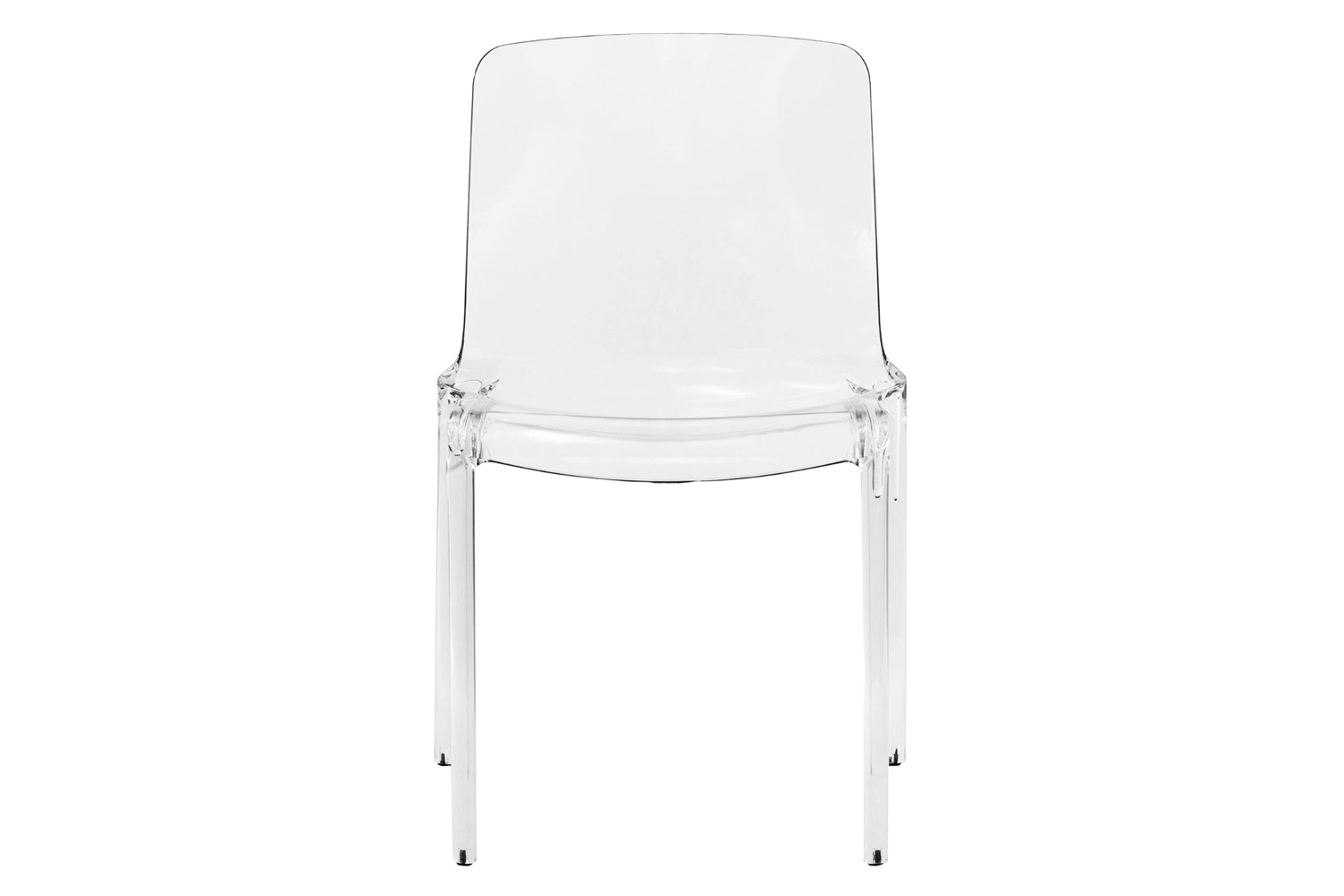 LeisureMod Modern Murray Stackable Dining Side Chair - Clear