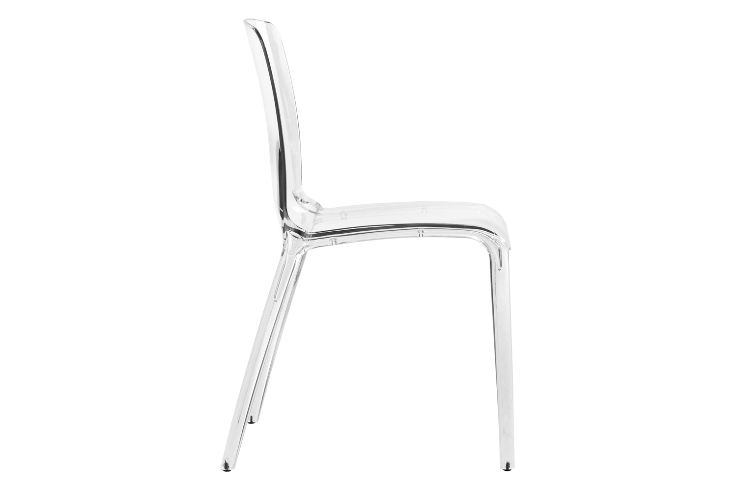 LeisureMod Modern Murray Stackable Dining Side Chair - Clear